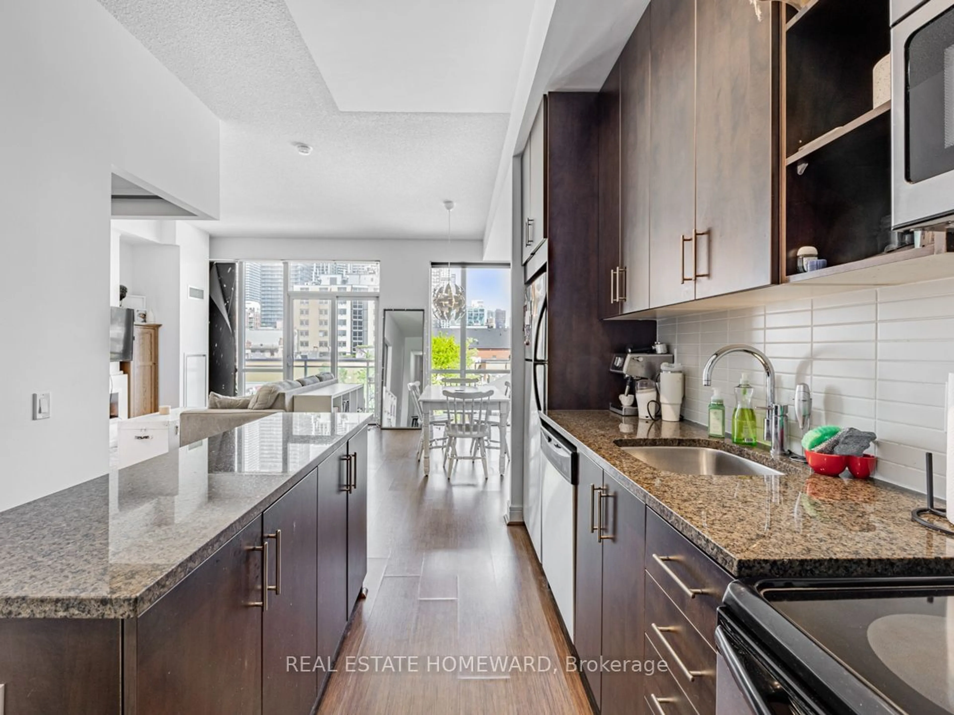 Contemporary kitchen for 116 George St #409, Toronto Ontario M5A 3S2