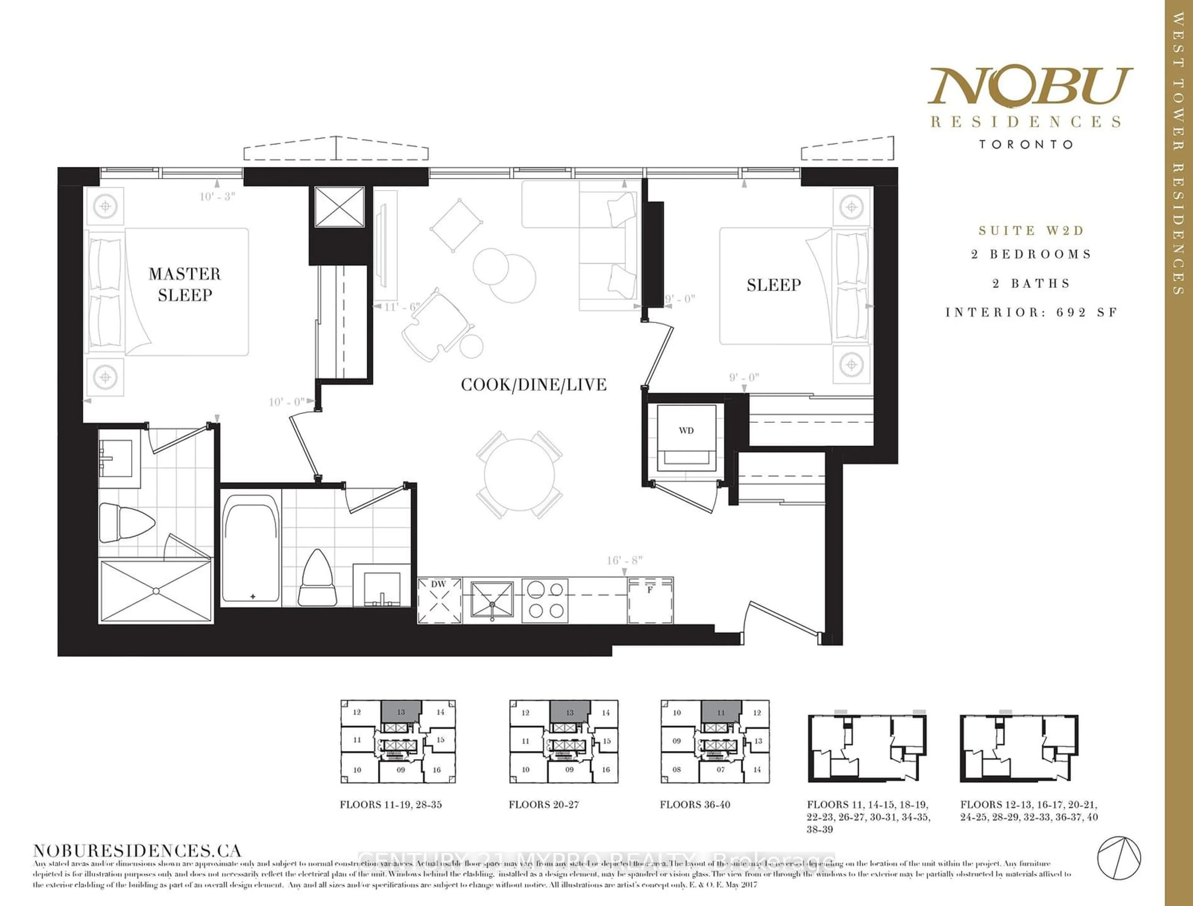 Floor plan for 35 Mercer St #2013, Toronto Ontario M5V 0V1