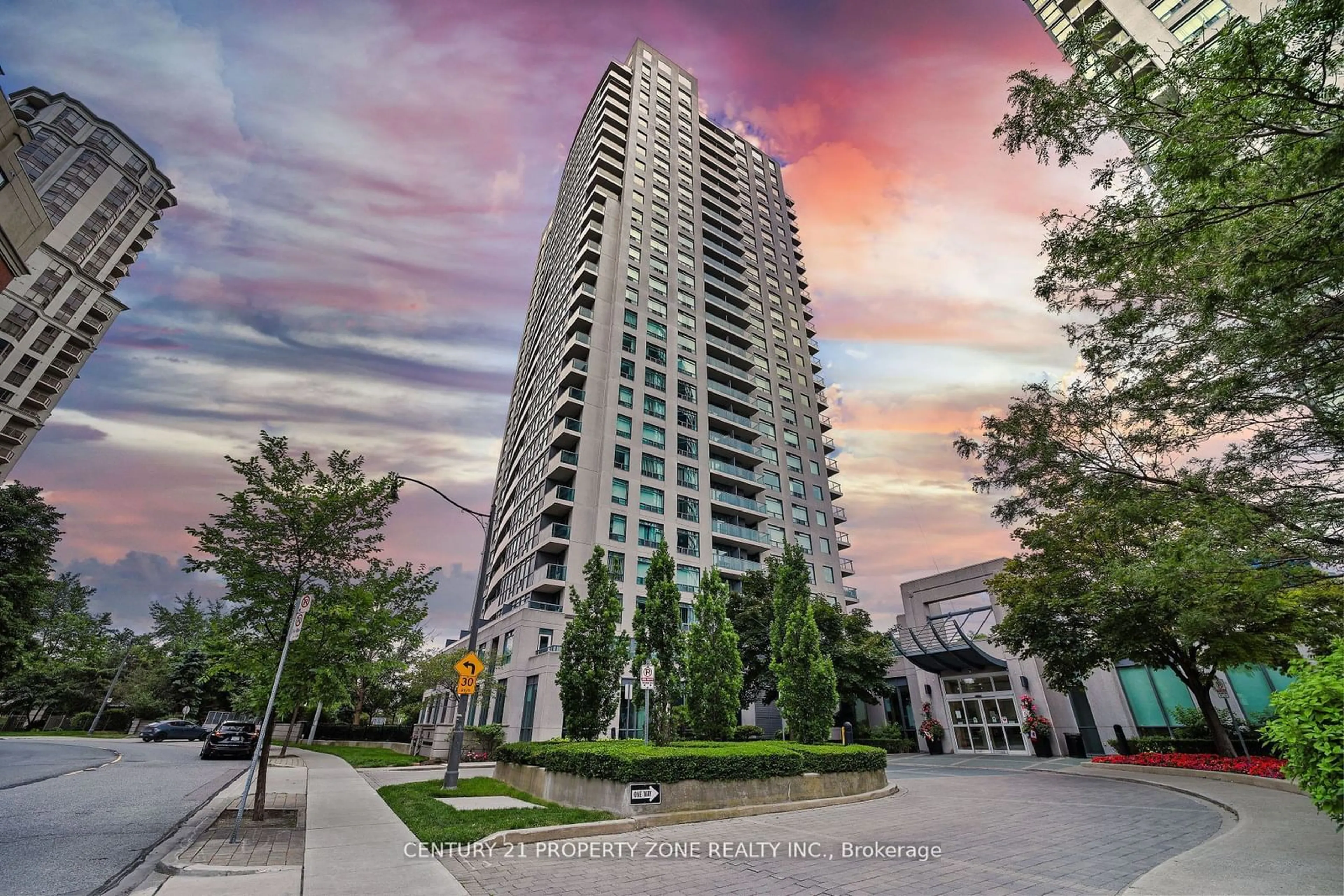 A pic from exterior of the house or condo, the street view for 30 Harrison Garden Blvd #2206, Toronto Ontario M2N 7A9