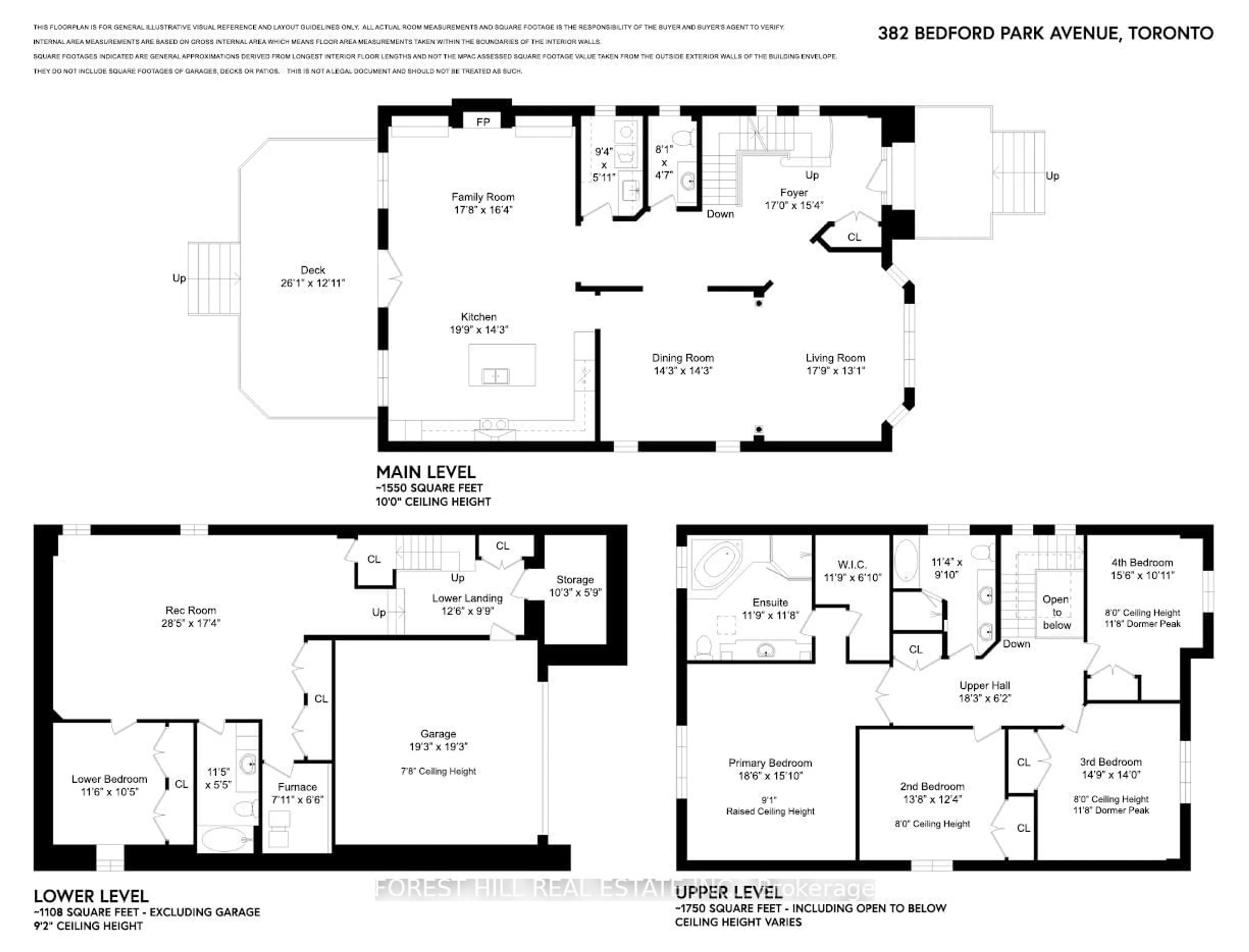 Floor plan for 382 Bedford Park Ave, Toronto Ontario M5M 1J8