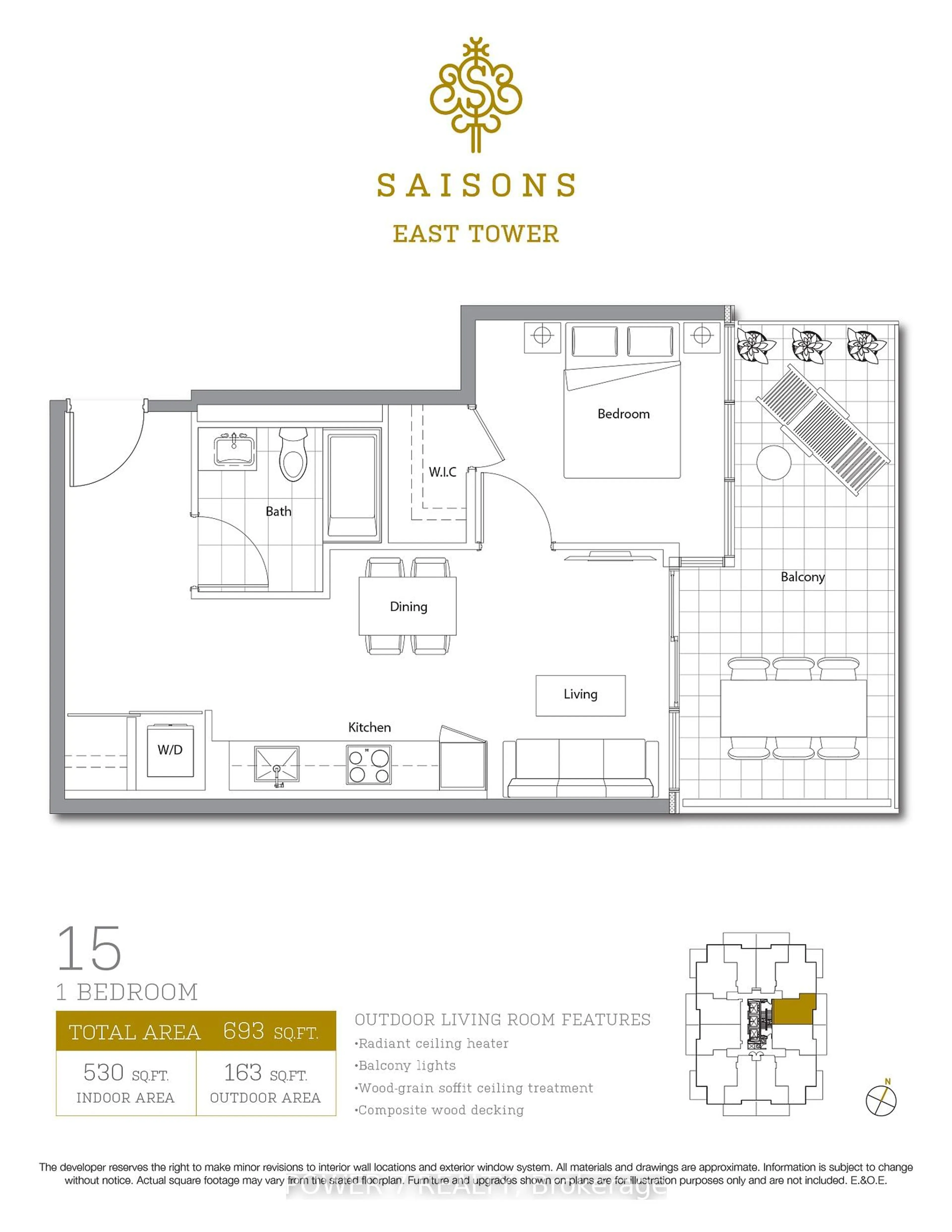 Floor plan for 27 McMahon Dr #715, Toronto Ontario M2K 0J2