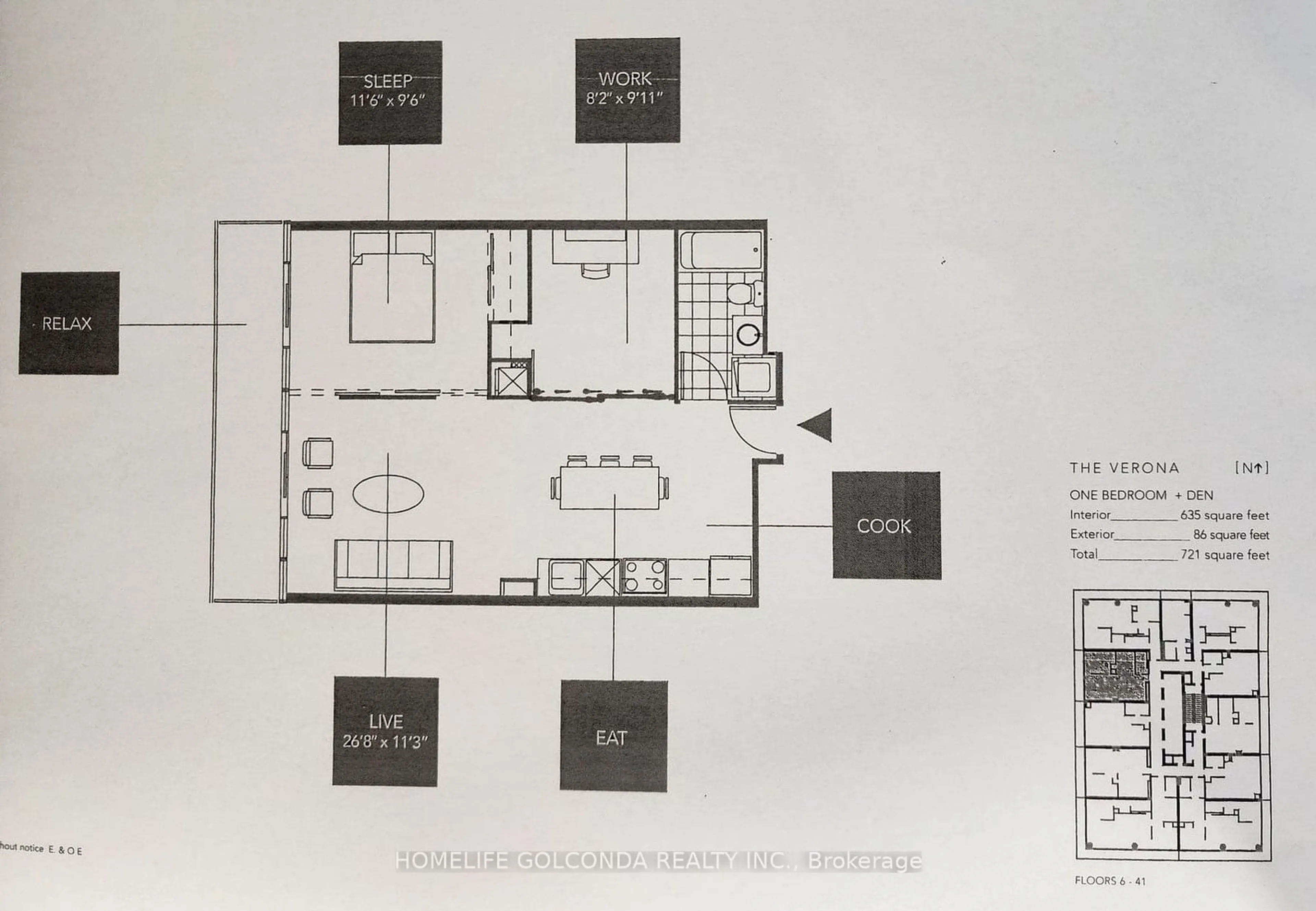 Floor plan for 33 Charles St #2308, Toronto Ontario M4Y 0A2