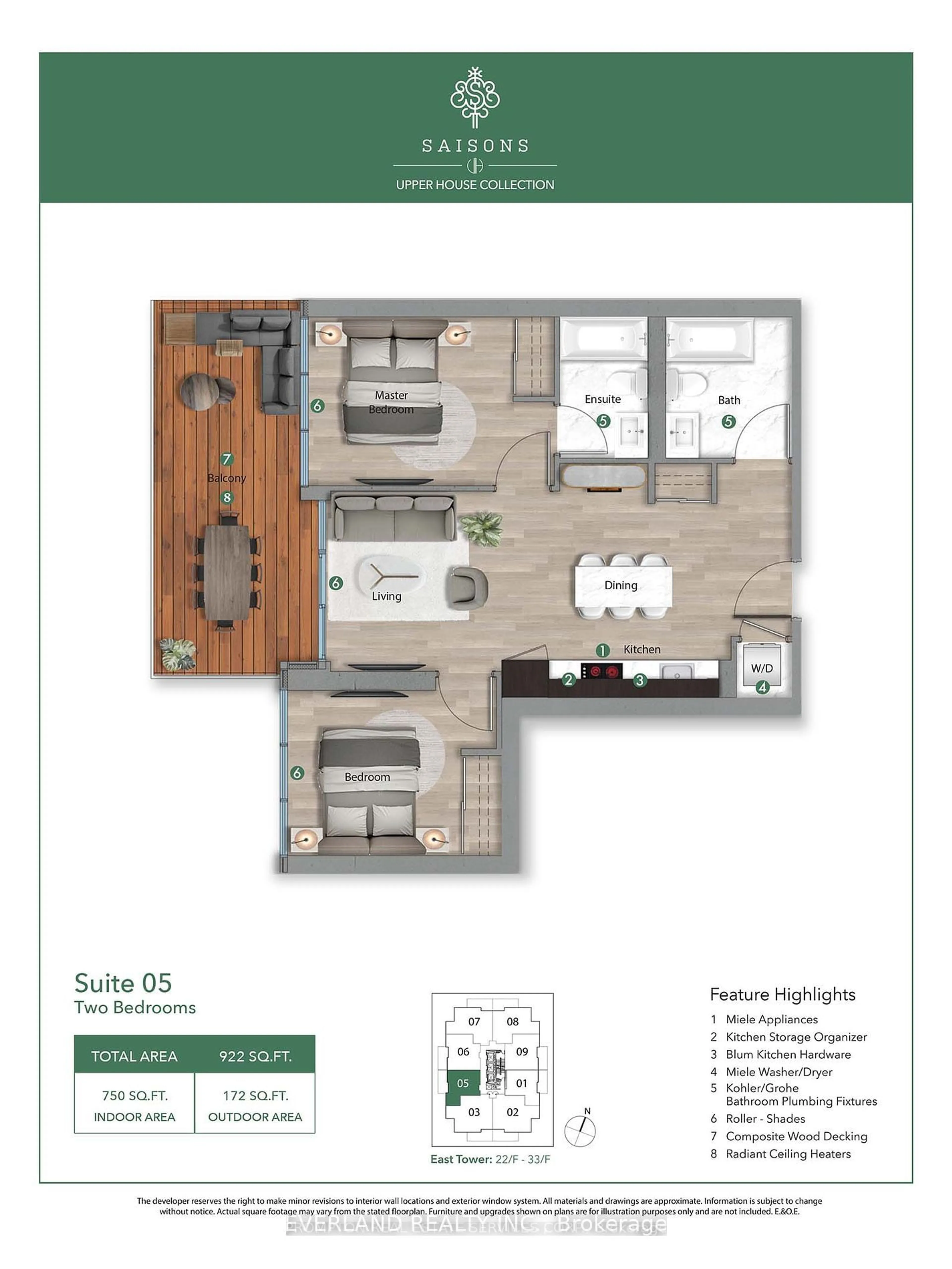 Floor plan for 27 Mcmahon Dr #2205, Toronto Ontario M2K 0J2