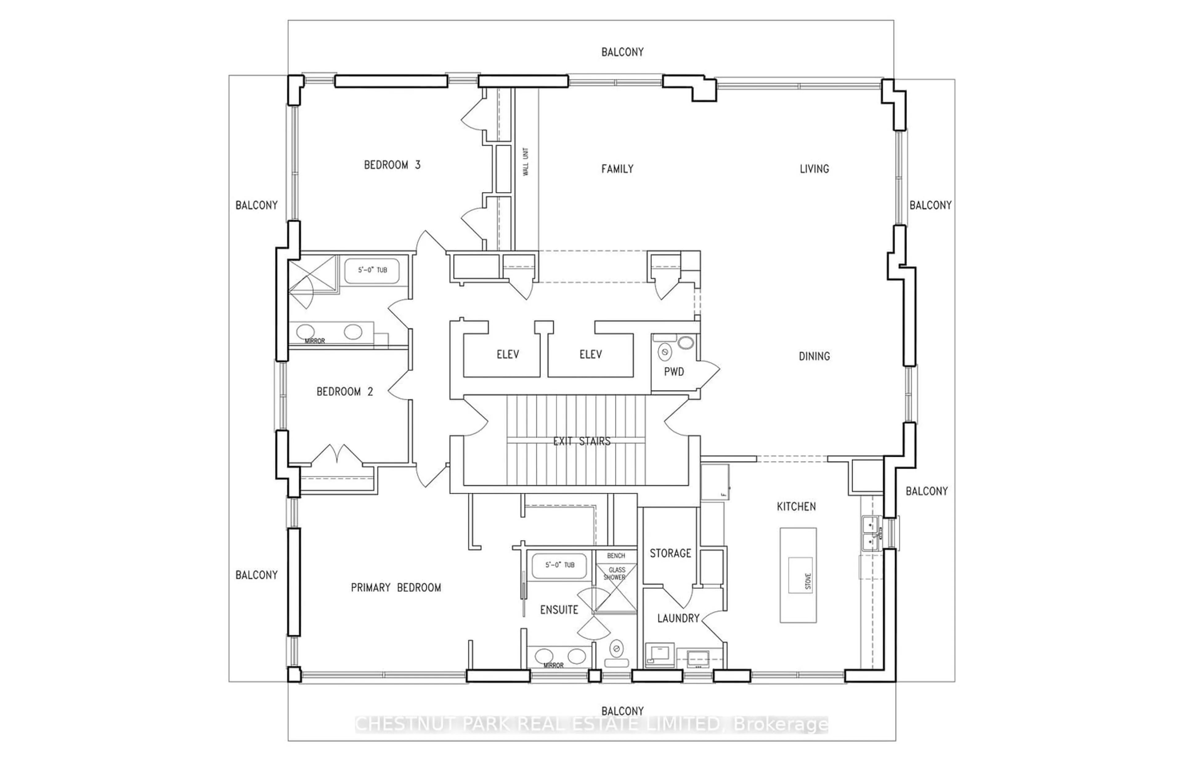 Floor plan for 2600 Bathurst St #401, Toronto Ontario M6B 2Z4