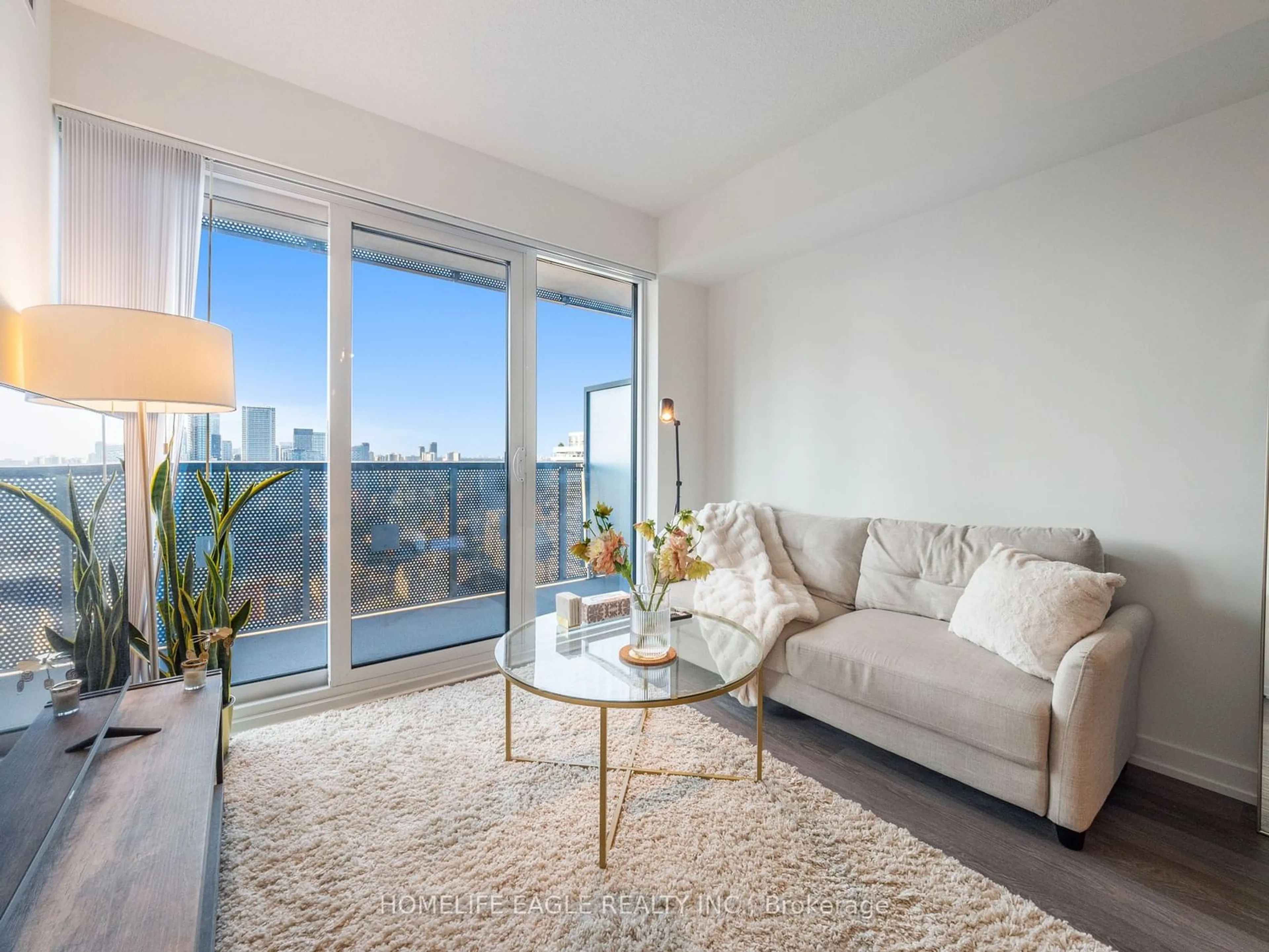 Living room for 55 Cooper St #3603, Toronto Ontario M5E 0G1