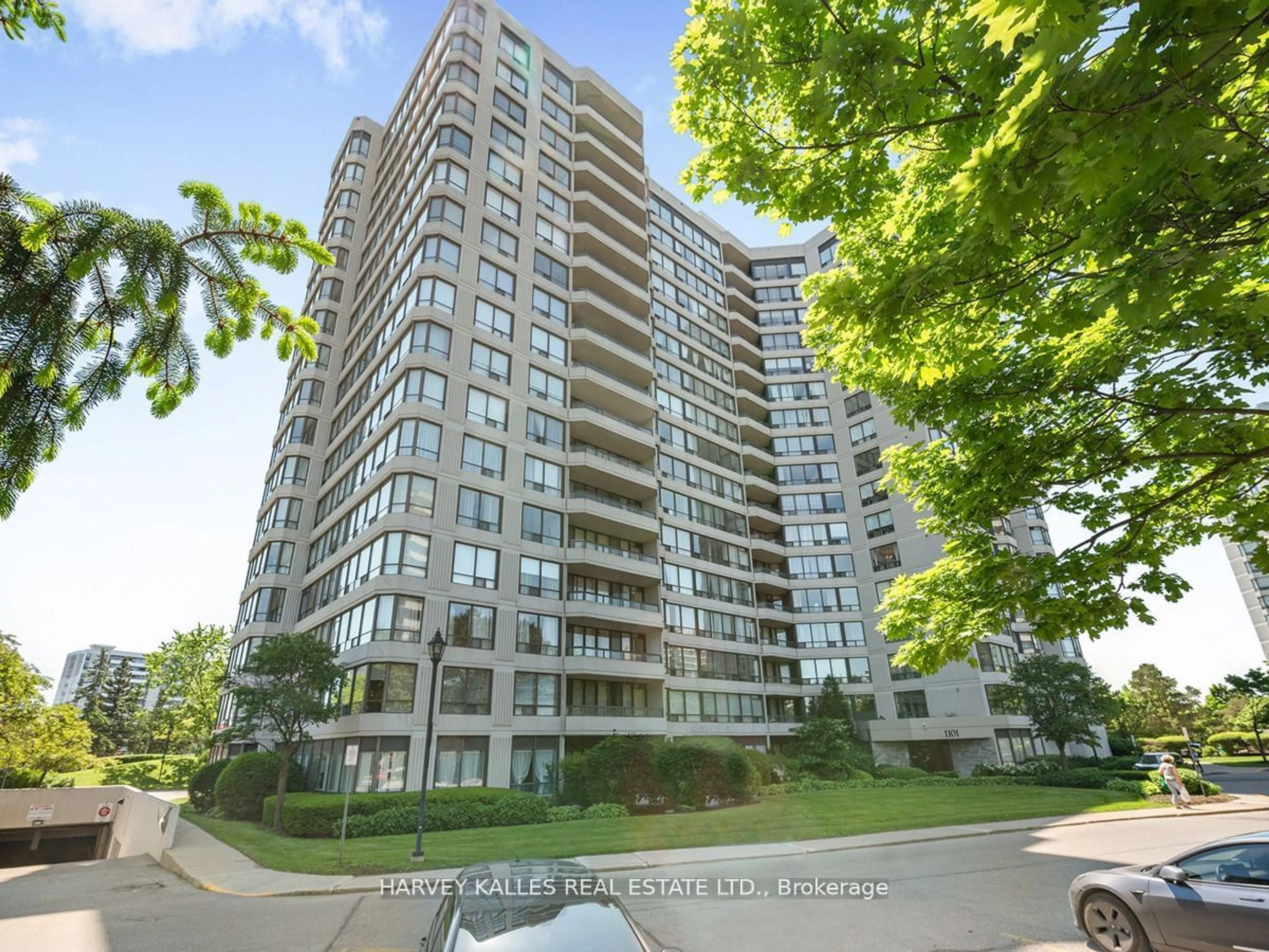 A pic from exterior of the house or condo, the street view for 1101 Steeles Ave #214, Toronto Ontario M2R 3W5