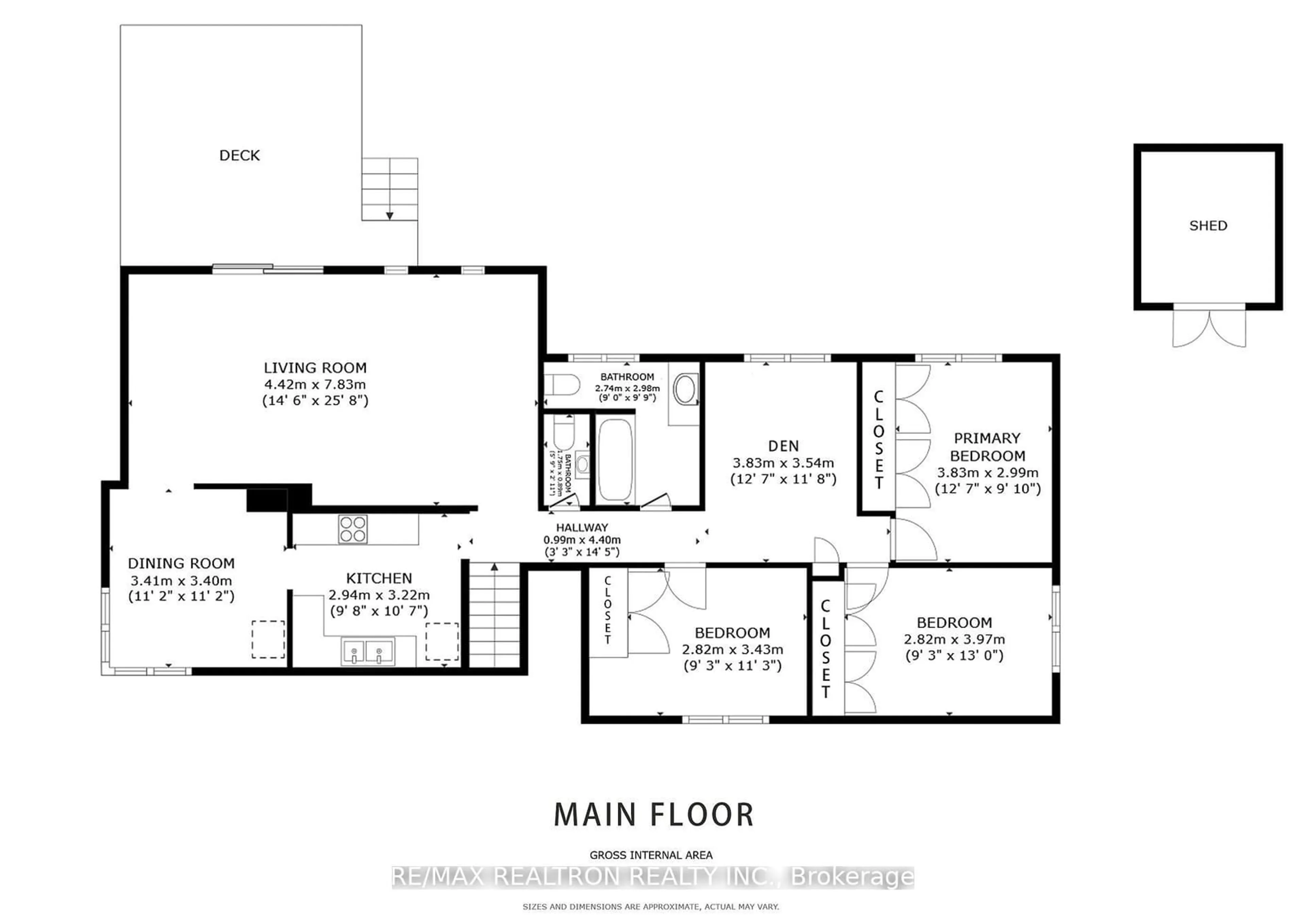 Floor plan for 23 Carluke Cres, Toronto Ontario M2L 2H7