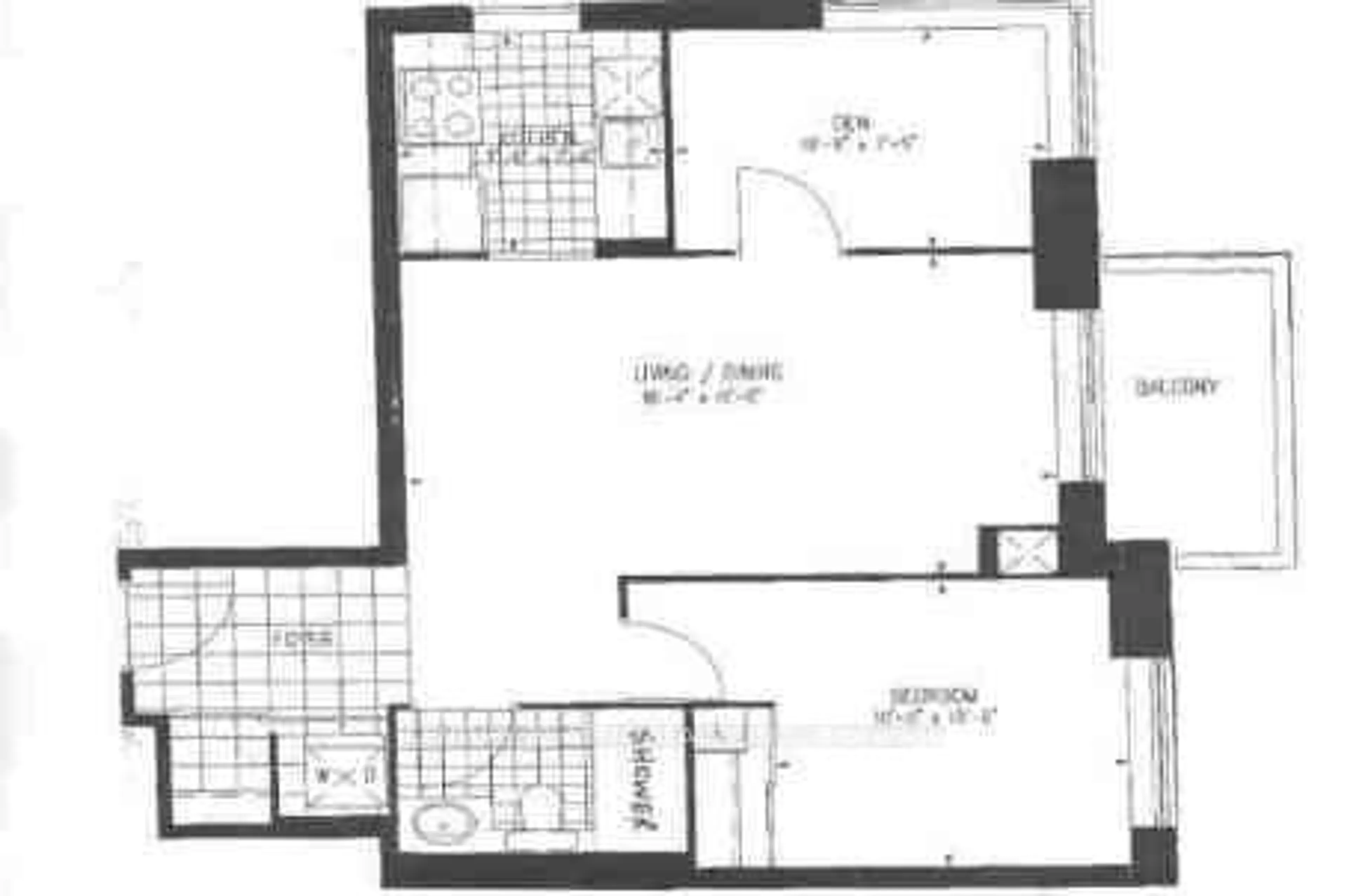 Floor plan for 1 Pemberton Ave #402, Toronto Ontario M2M 4L9