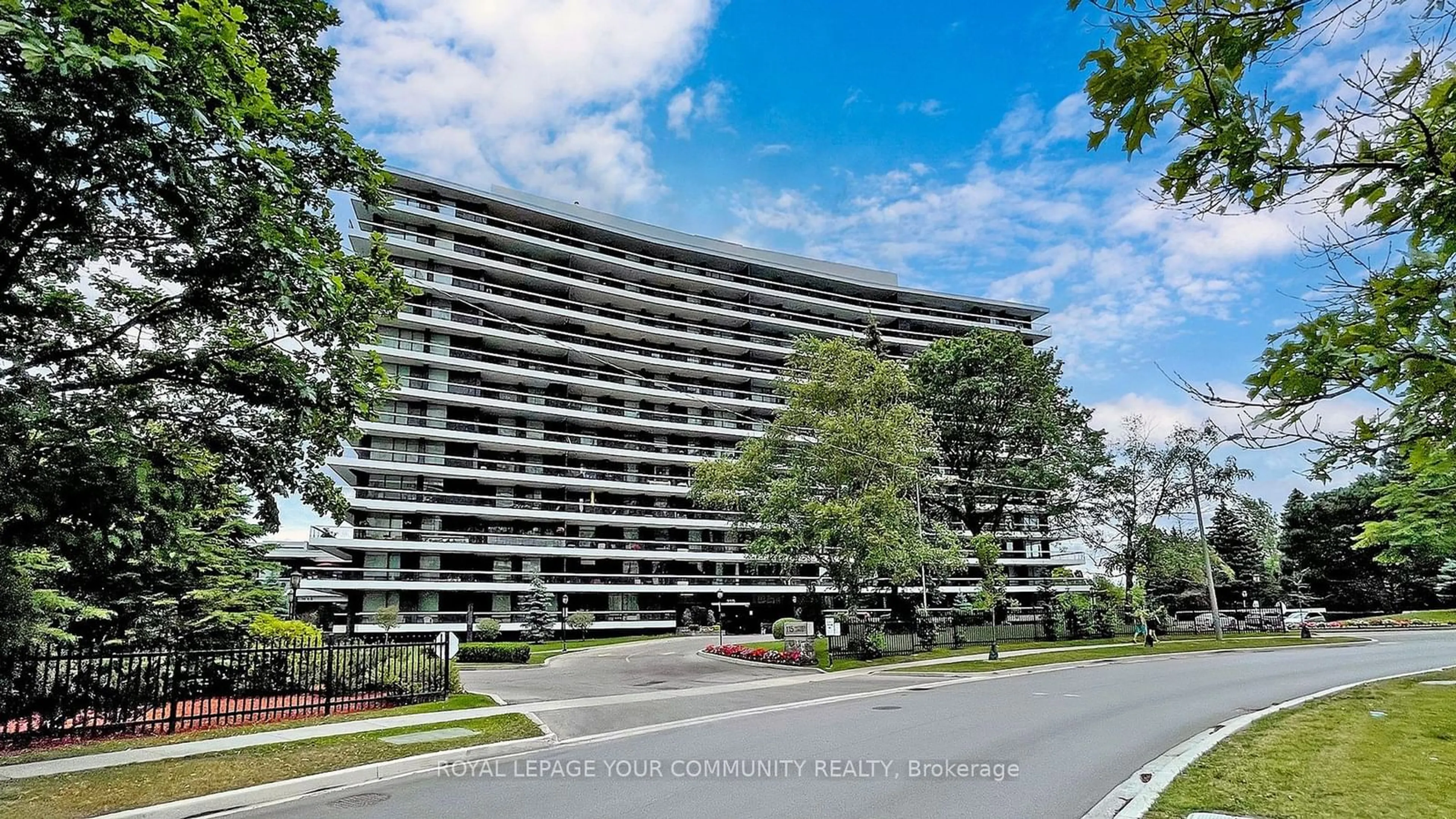 A pic from exterior of the house or condo, the street view for 115 Antibes Dr #101, Toronto Ontario M2R 2Y9