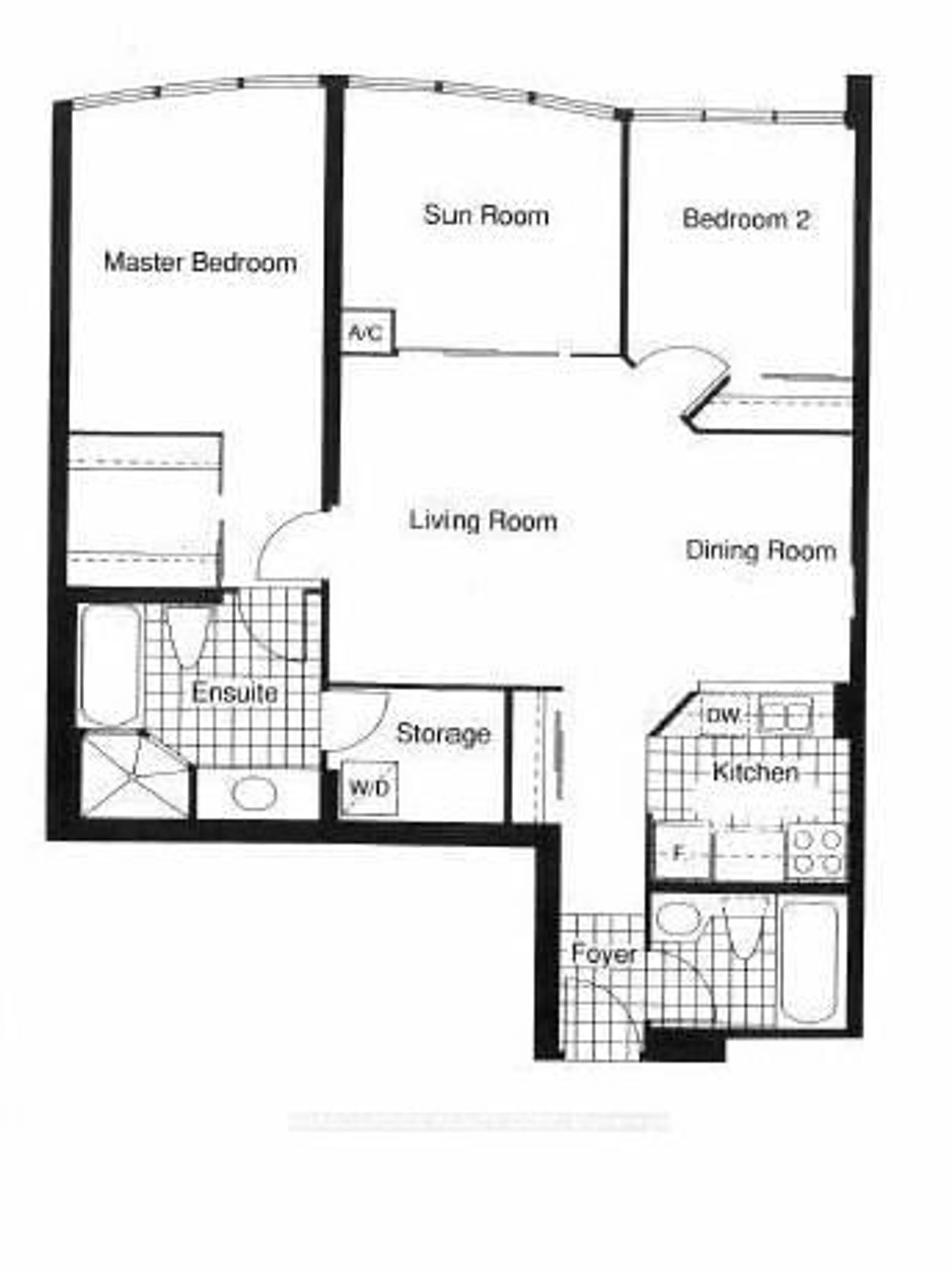 Floor plan for 24 Wellesley St #914, Toronto Ontario M4Y 2X6