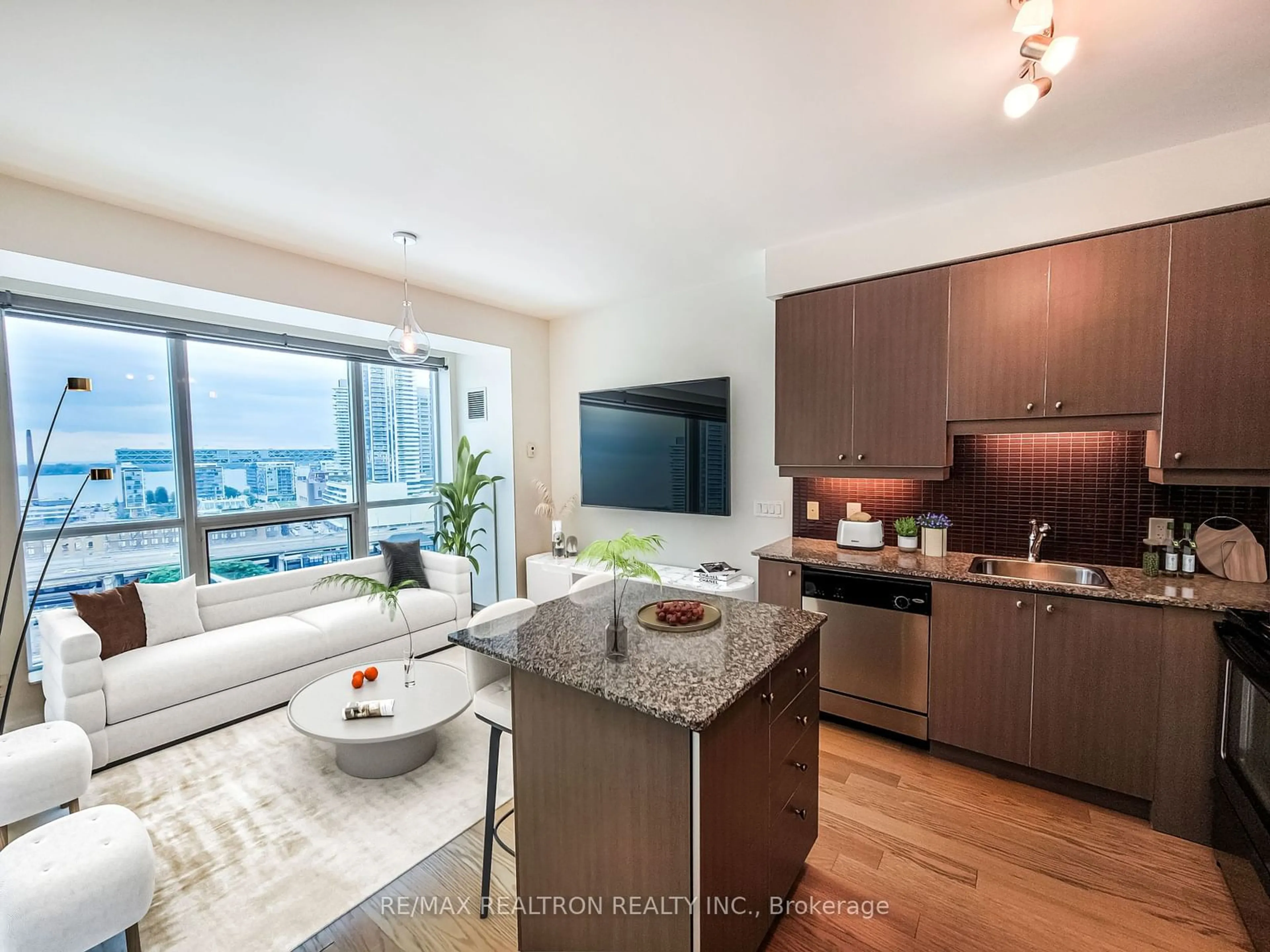 Open concept kitchen for 38 The Esplanade #1401, Toronto Ontario M5E 1A5