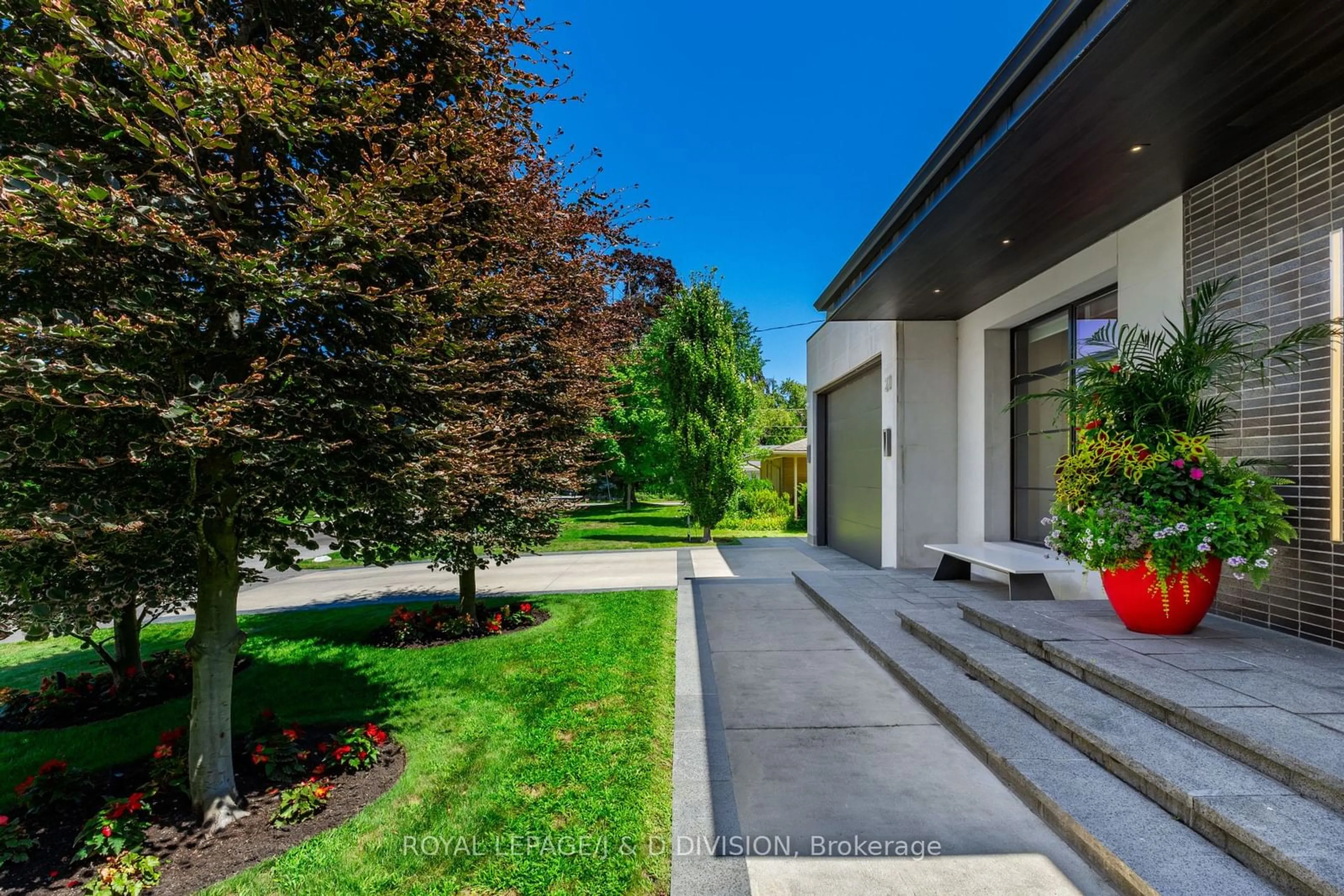 Patio, the fenced backyard for 21 Stratheden Rd, Toronto Ontario M4N 1E2