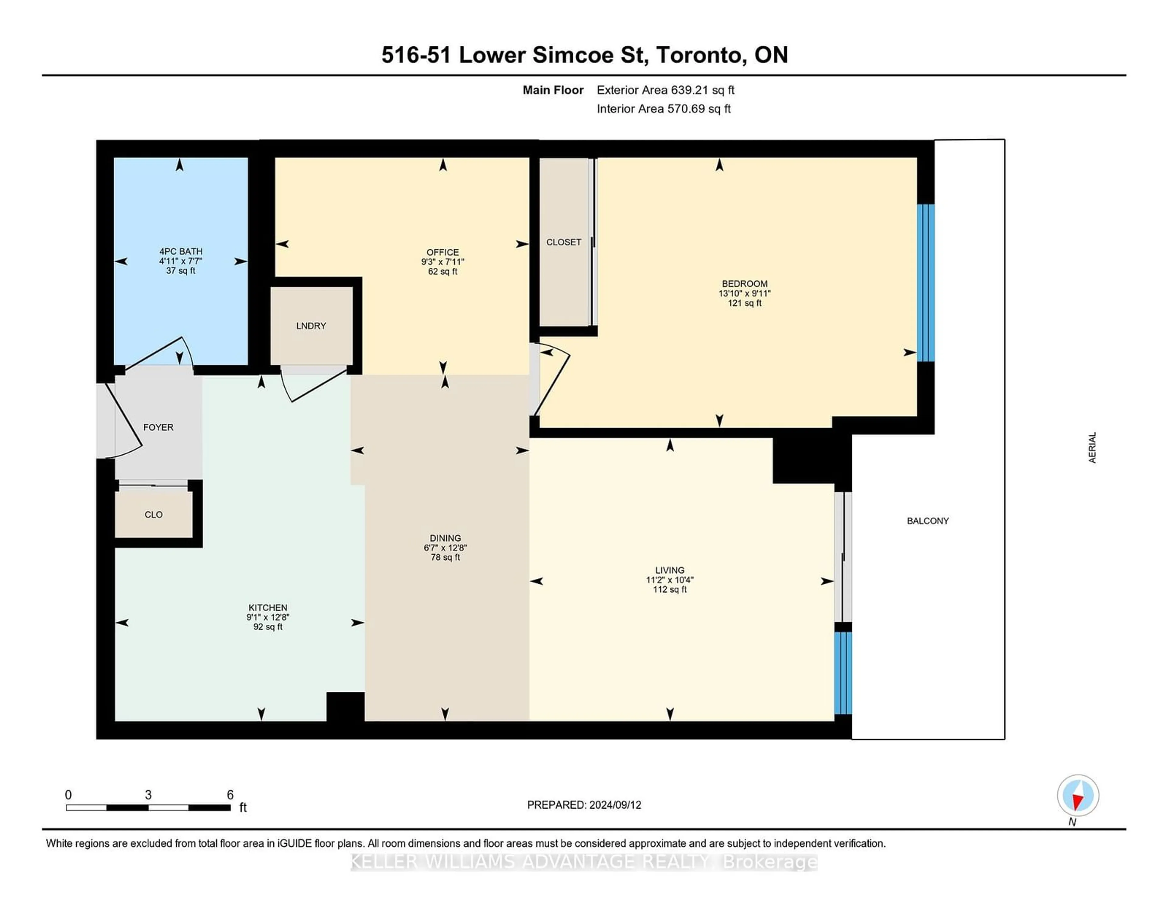 Floor plan for 51 Lower Simcoe St #516, Toronto Ontario M5J 3A2