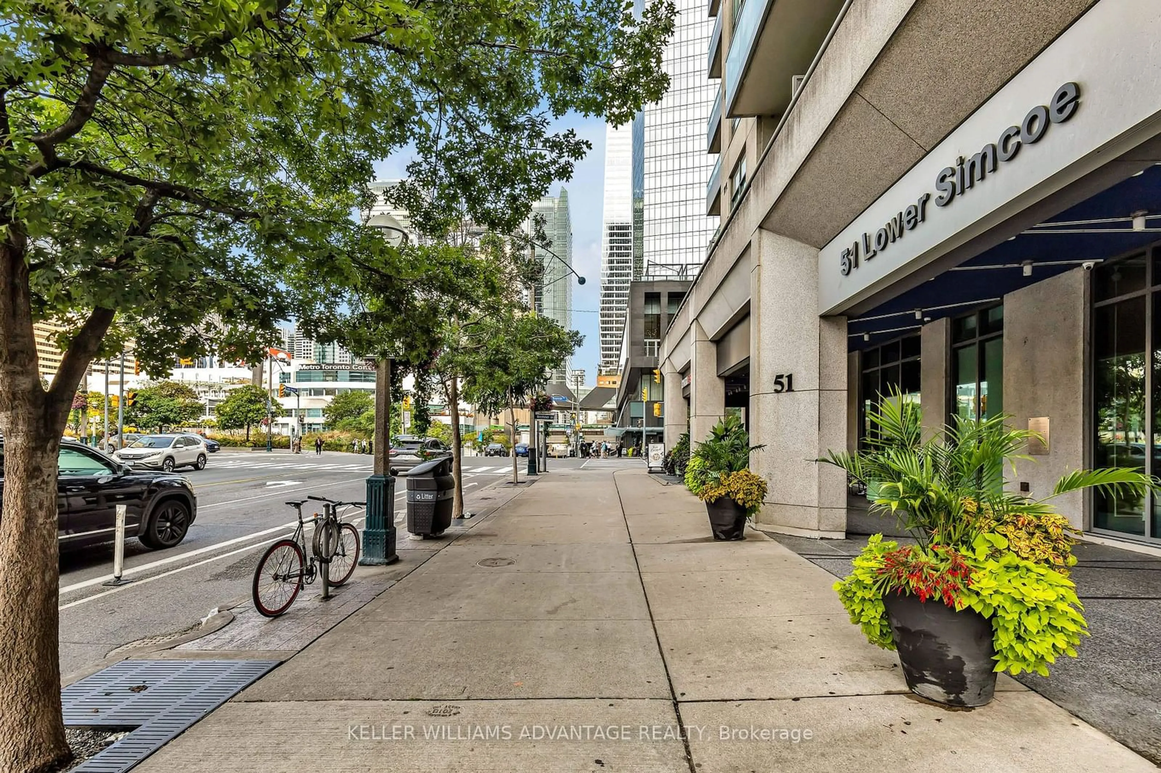 A pic from exterior of the house or condo, the street view for 51 Lower Simcoe St #516, Toronto Ontario M5J 3A2