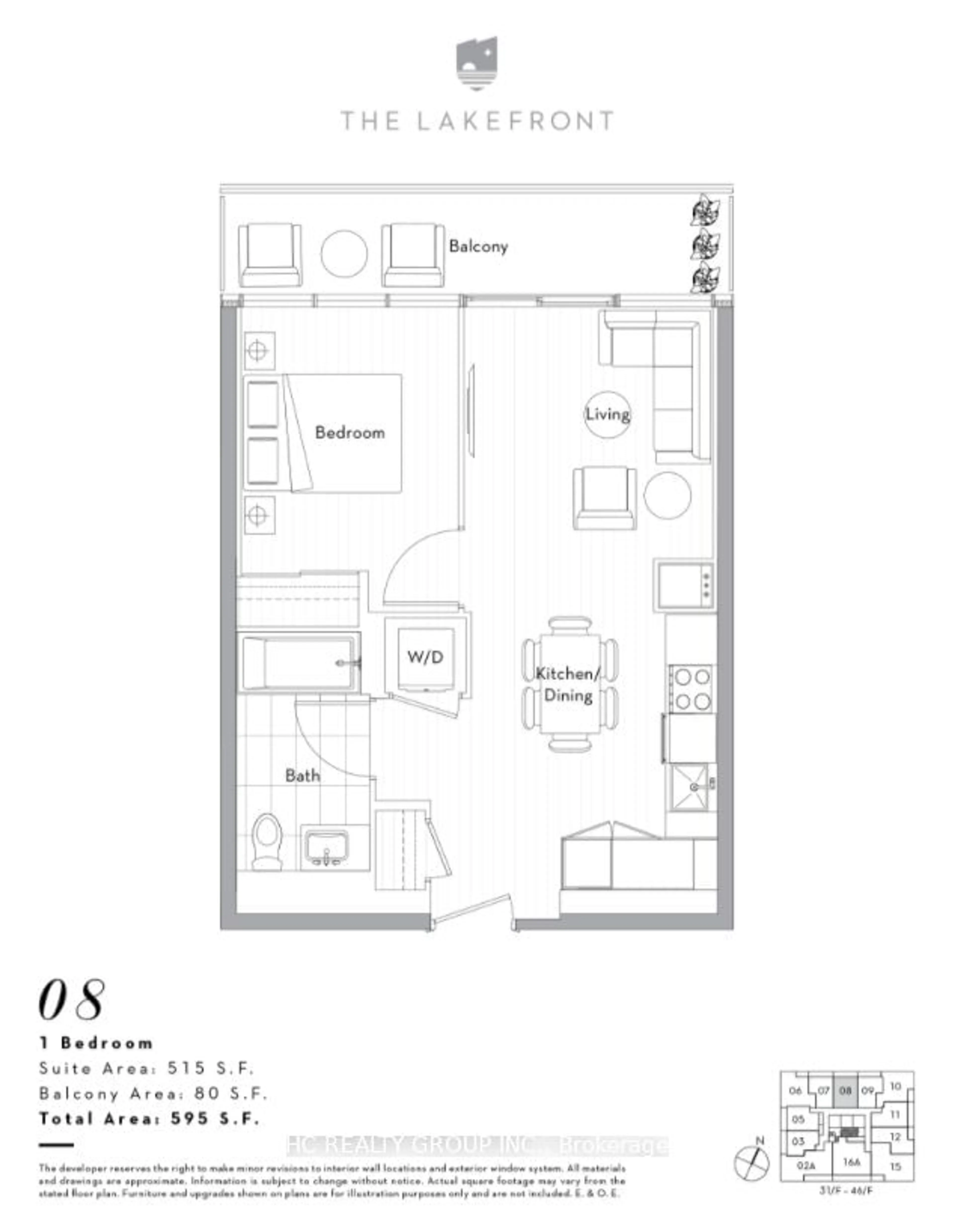 Floor plan for 17 Bathurst St #3808, Toronto Ontario M5V 0N1