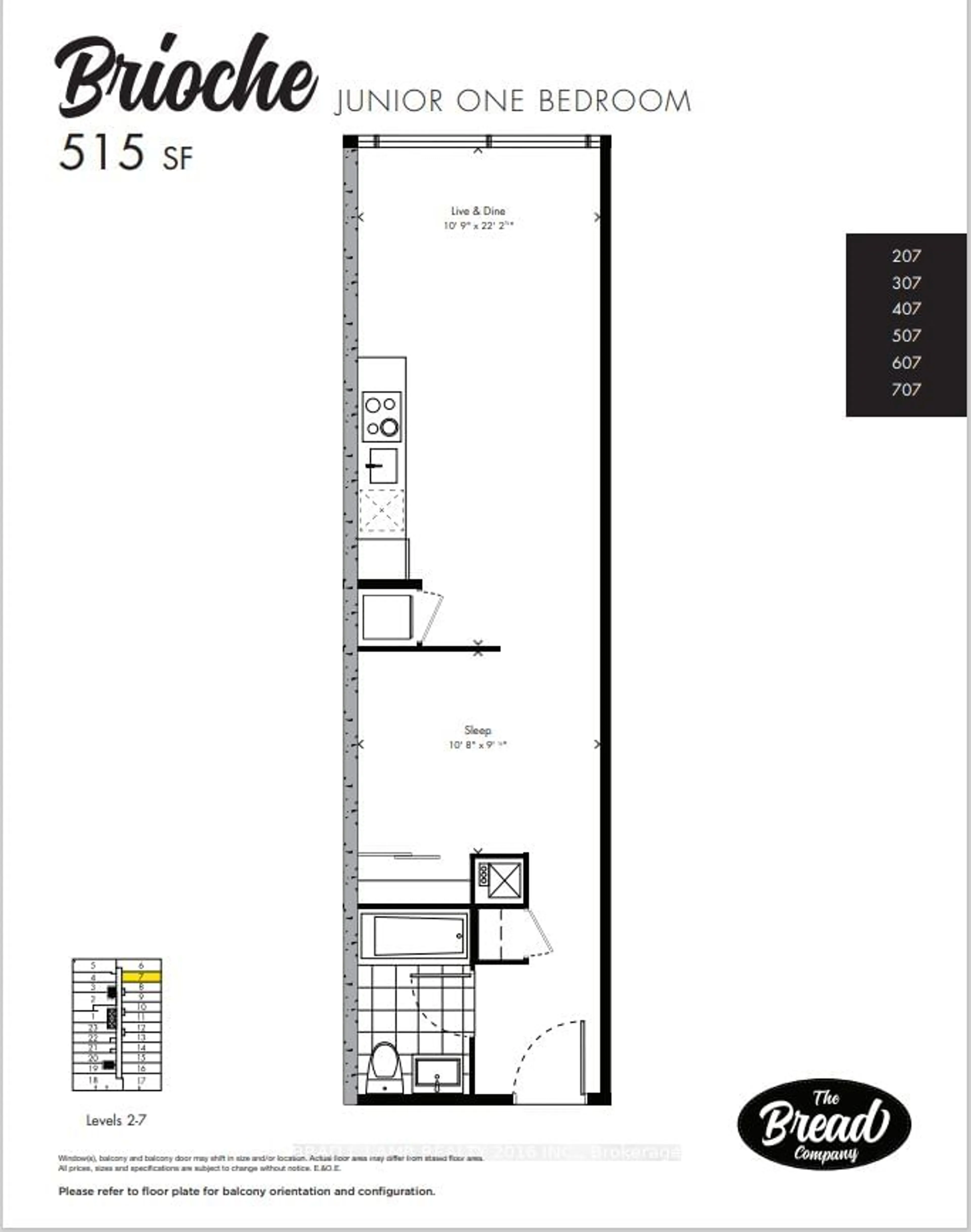 Floor plan for 195 McCaul St #307, Toronto Ontario M5T 0E5