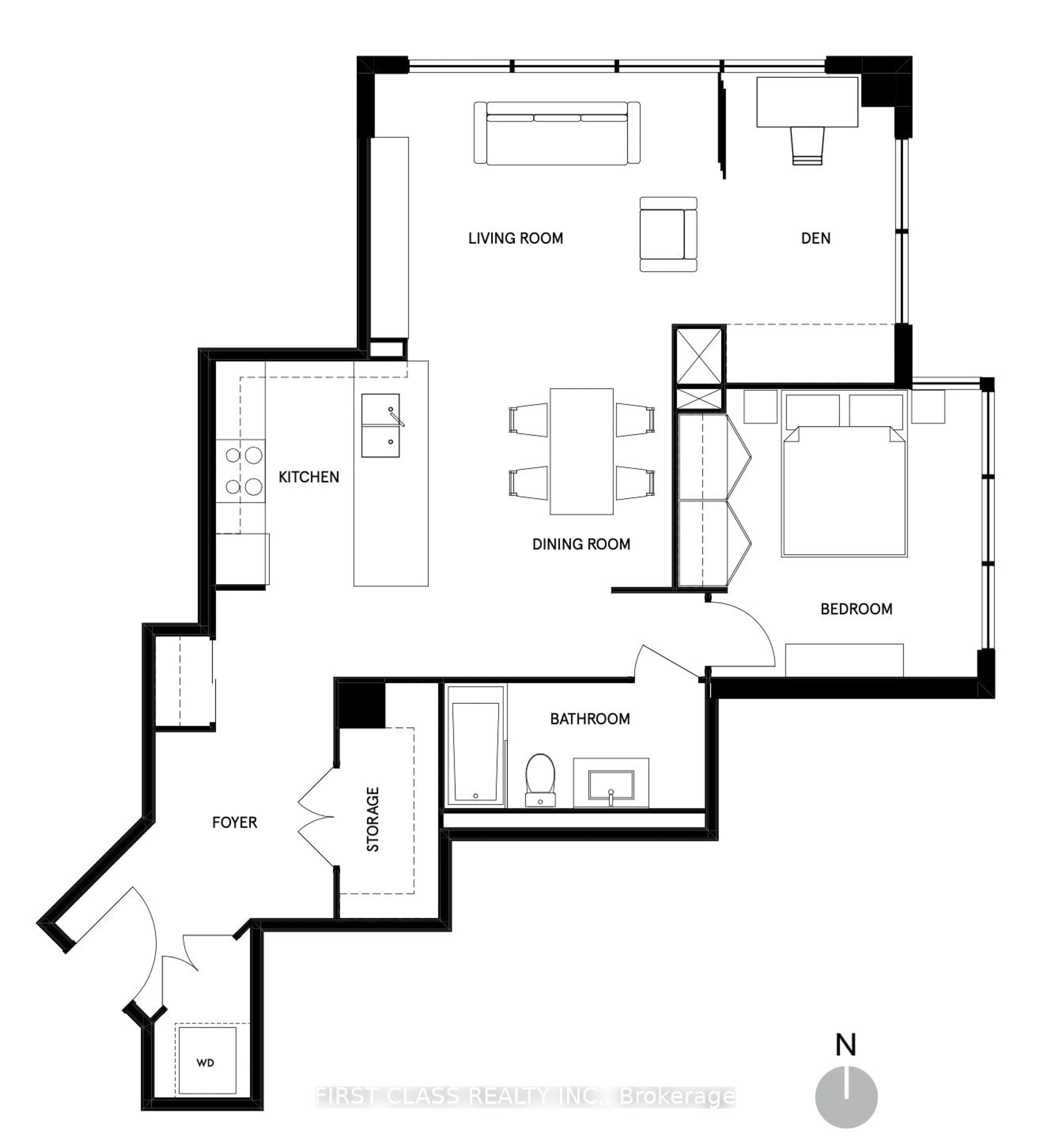 Floor plan for 10 Yonge St #1407, Toronto Ontario M5J 1R4