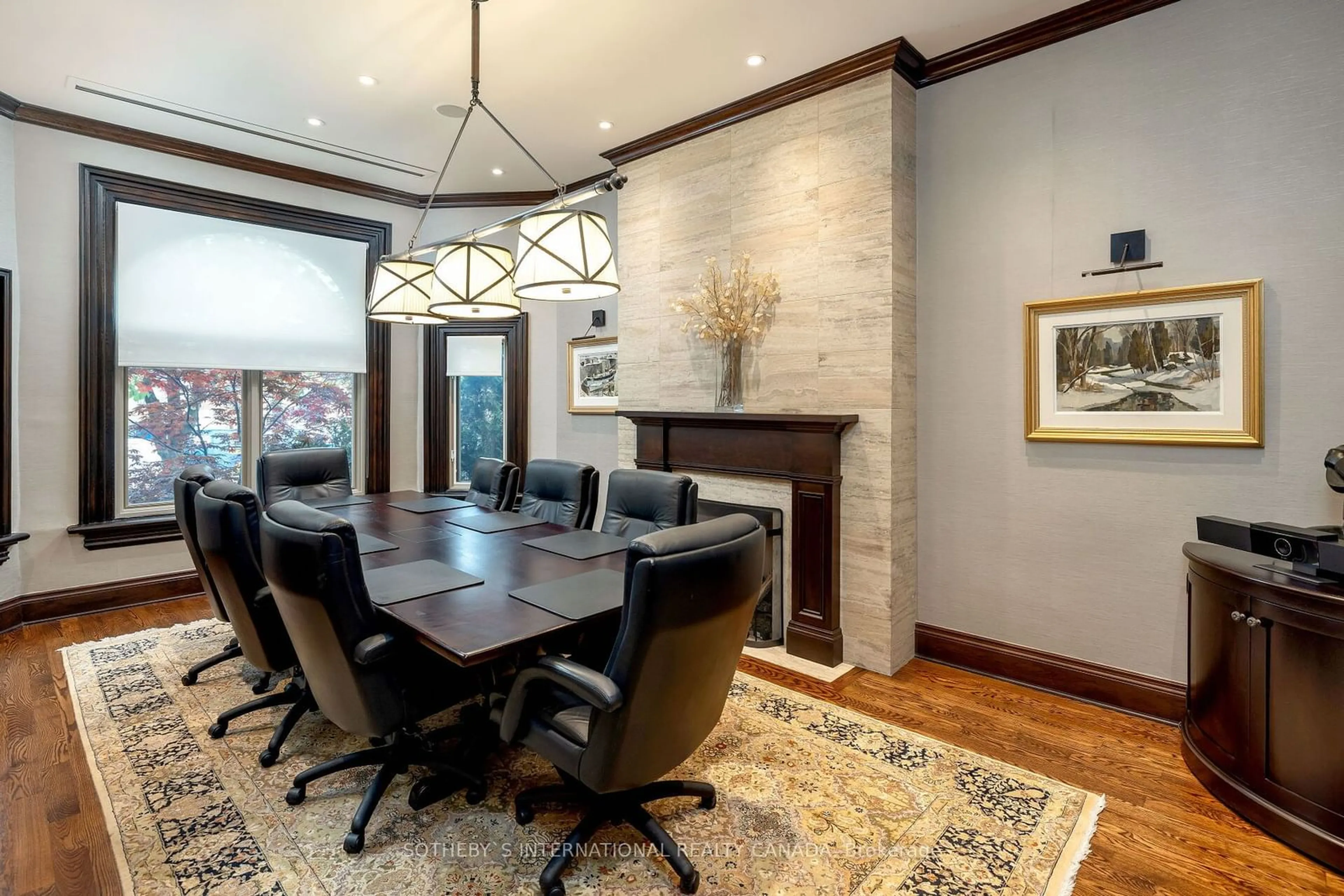 Dining room, wood floors for 12 Madison Ave, Toronto Ontario M5R 2S1