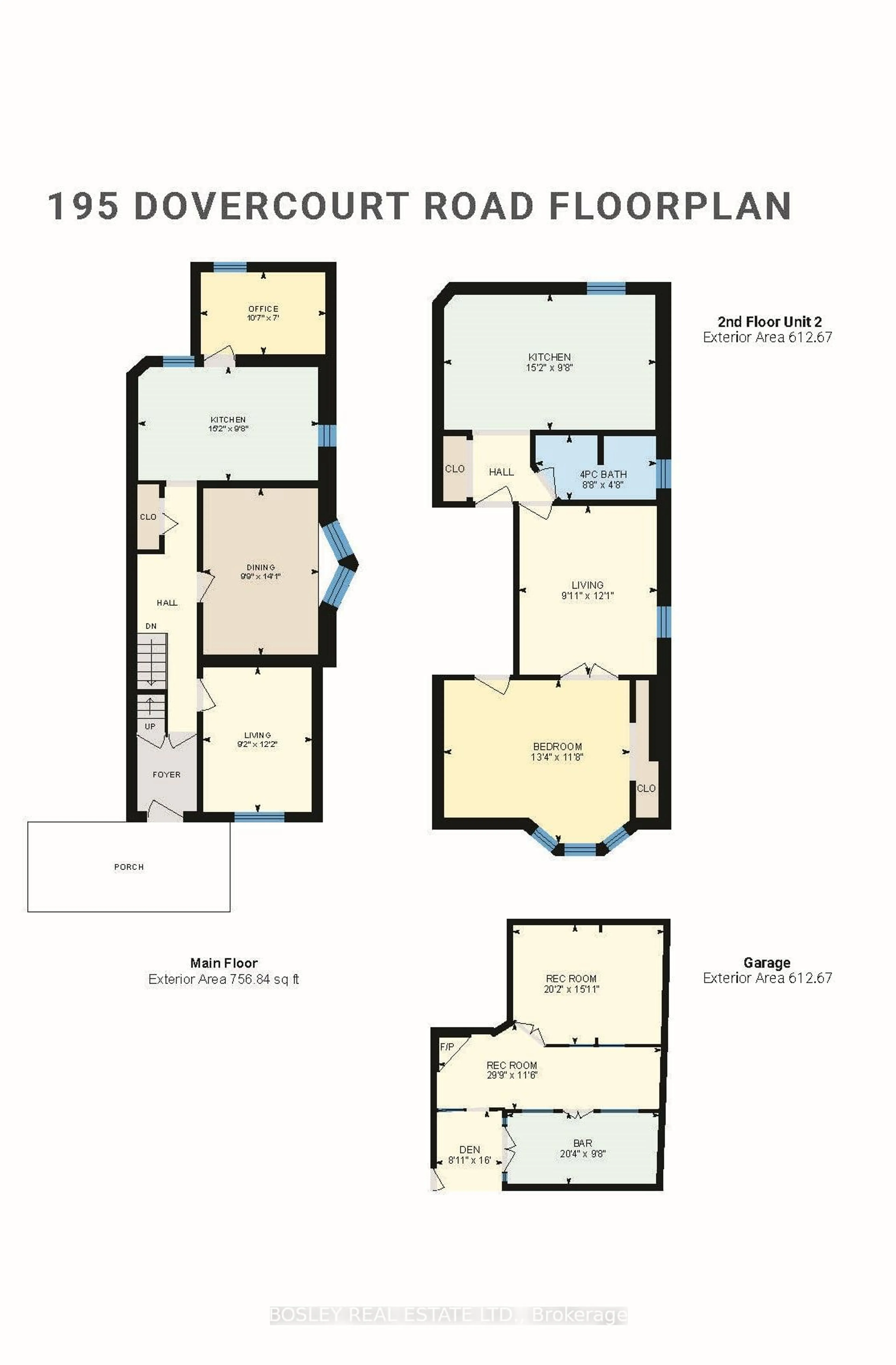 Floor plan for 195-197 Dovercourt Rd, Toronto Ontario M6J 3C7