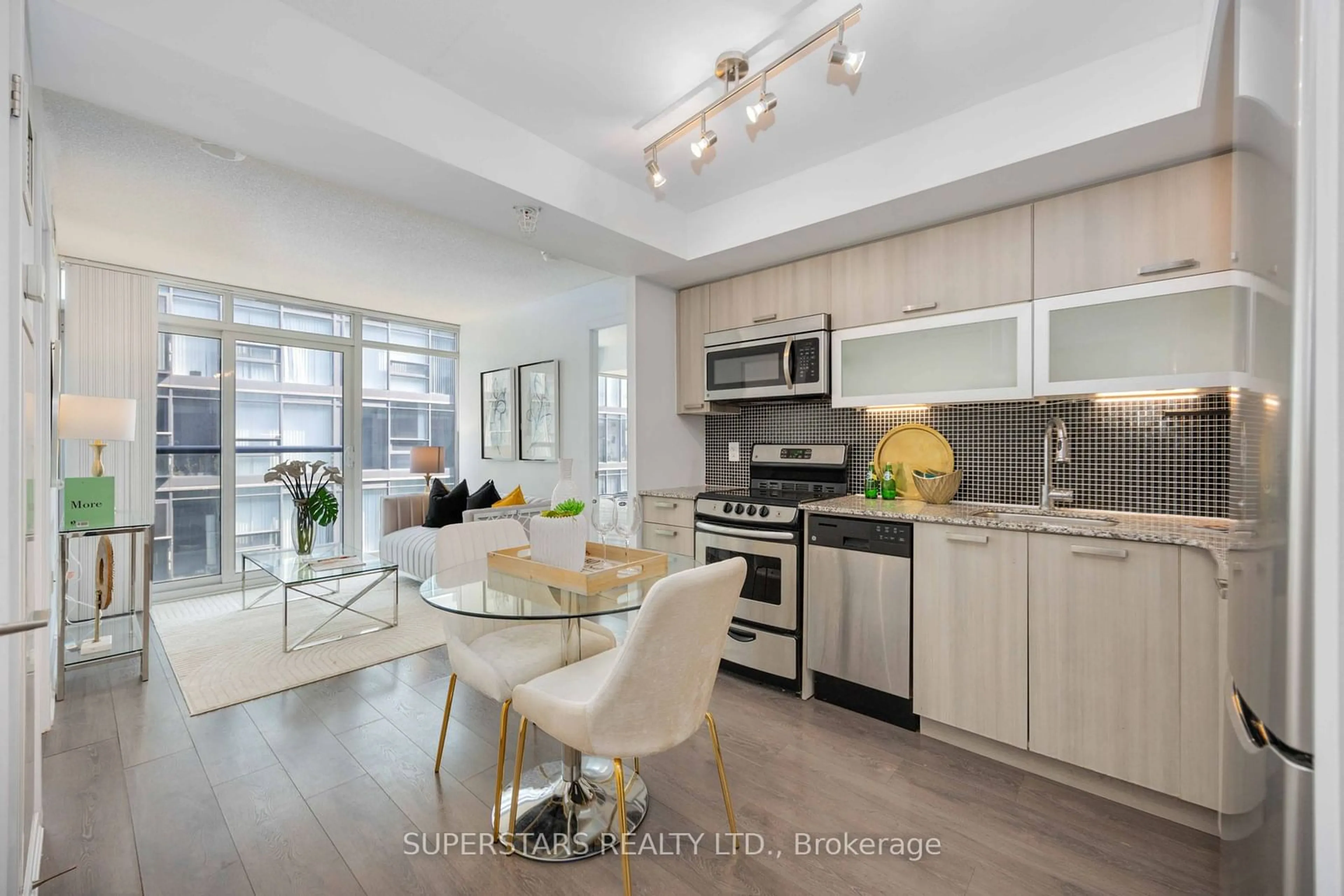 Contemporary kitchen for 36 Lisgar St #1906W, Toronto Ontario M6J 0C7