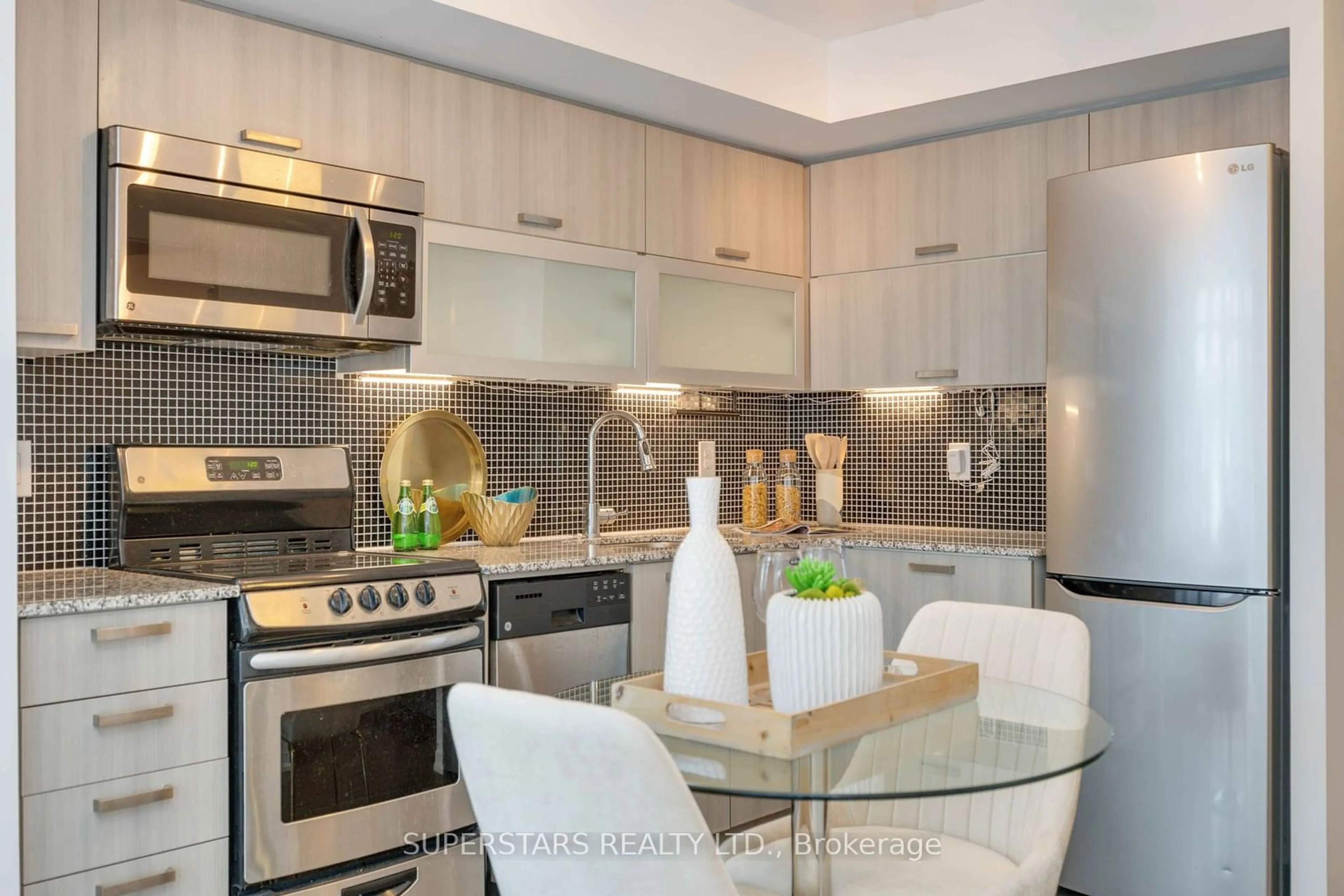 Contemporary kitchen for 36 Lisgar St #1906W, Toronto Ontario M6J 0C7