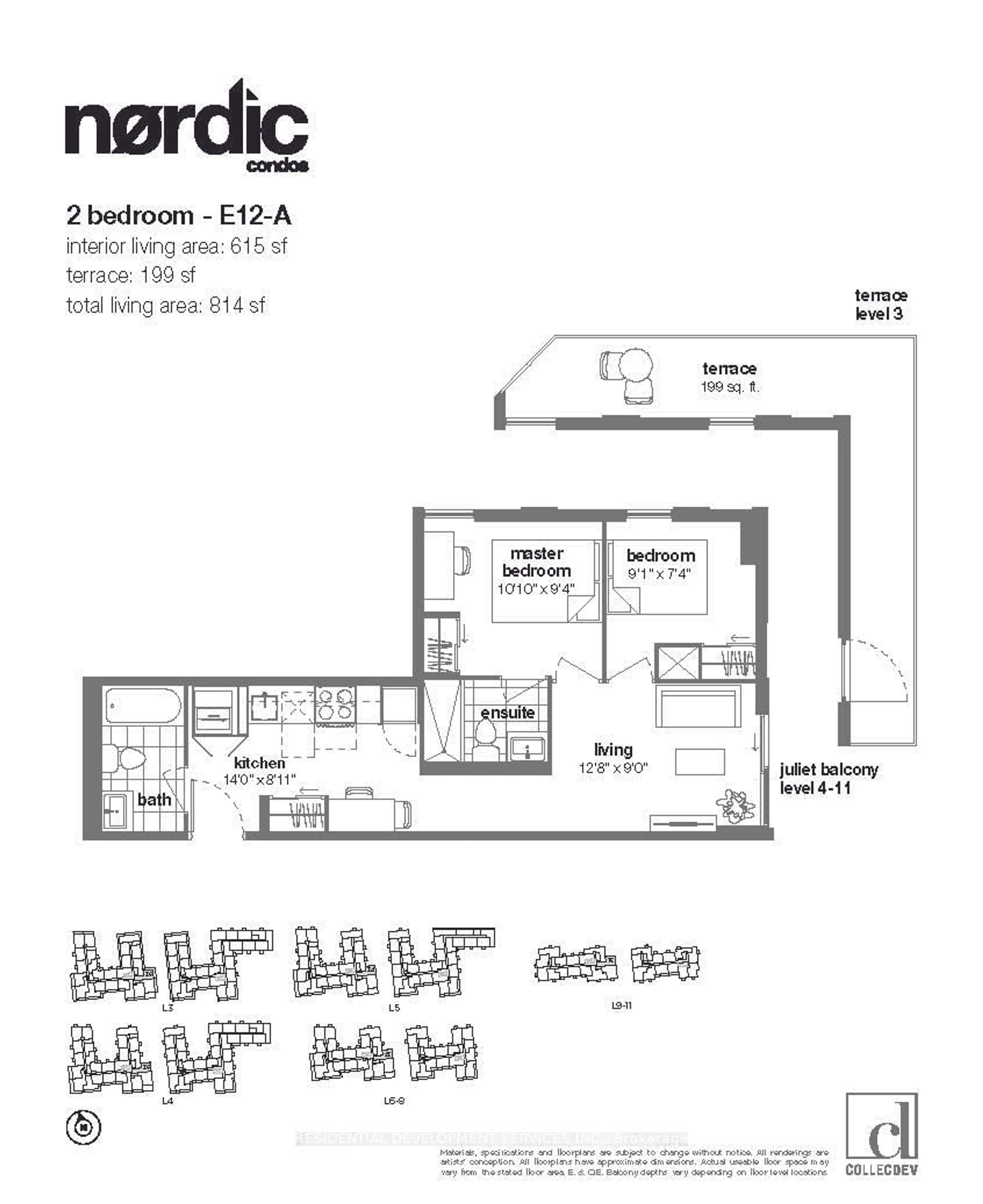 Floor plan for 500 Wilson Ave #1115, Toronto Ontario M3H 5Y9