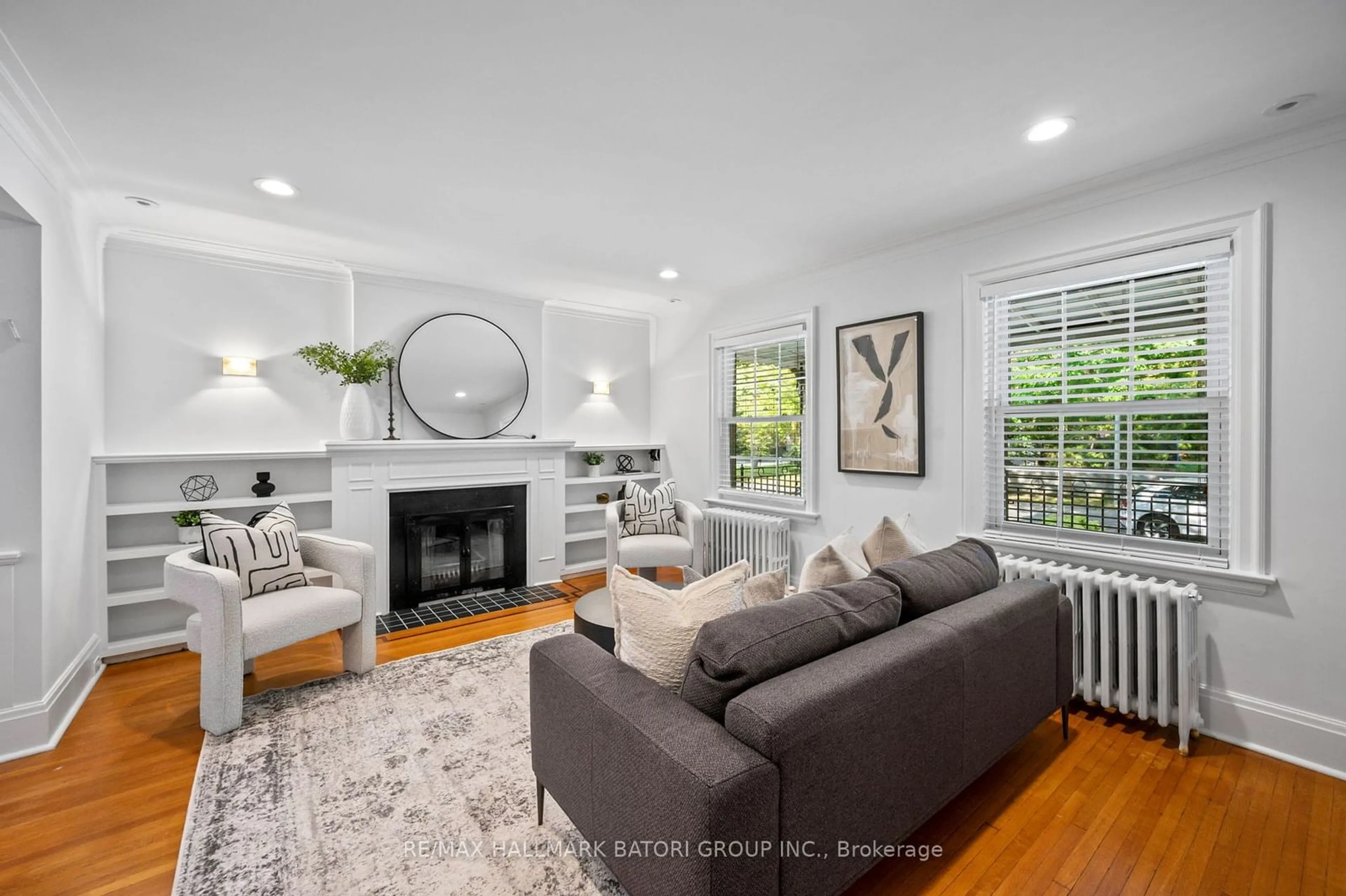 Living room, wood floors for 30 Park Hill Rd, Toronto Ontario M6C 3M9