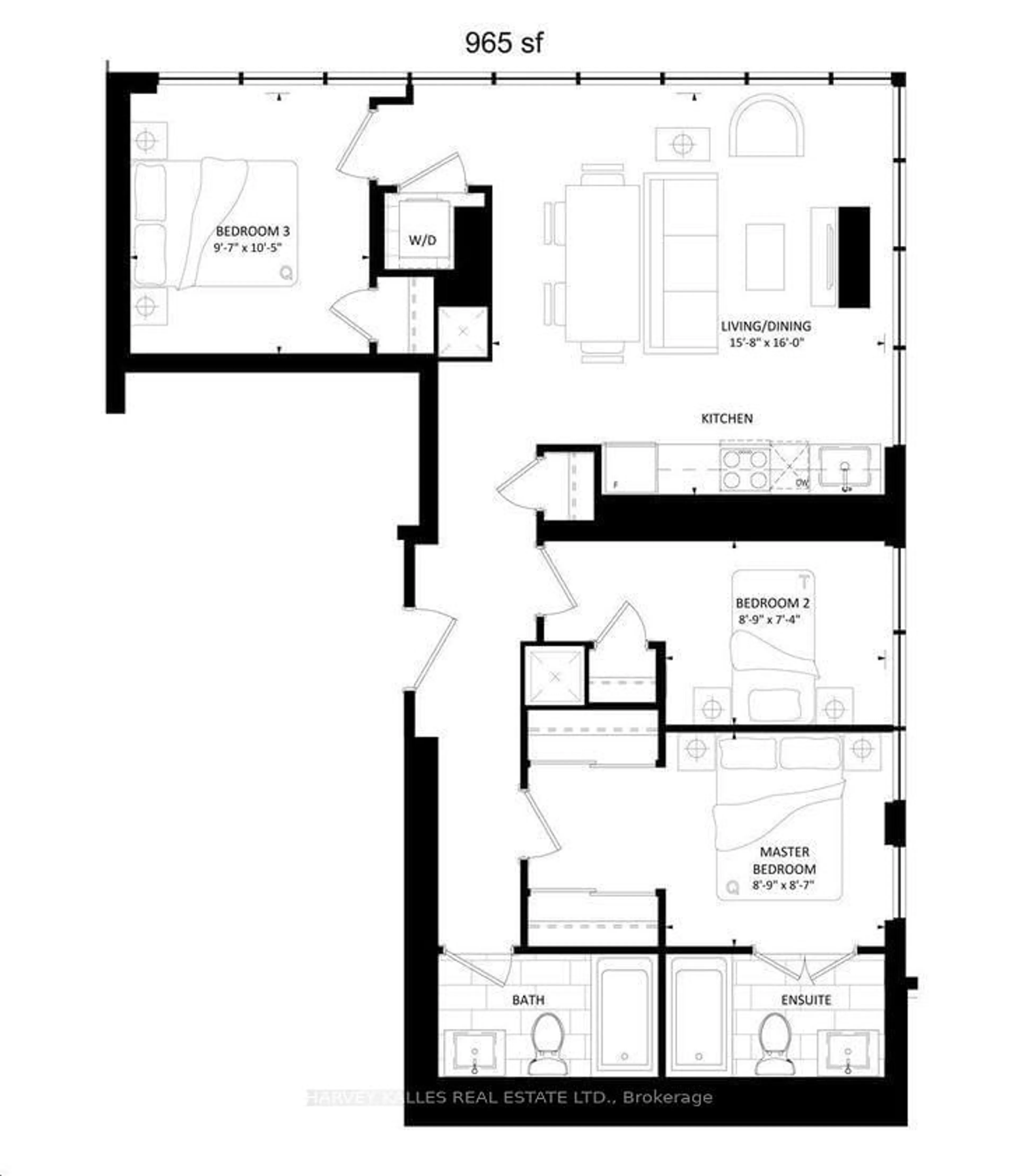 Floor plan for 327 King St #2607, Toronto Ontario M5V 1J5