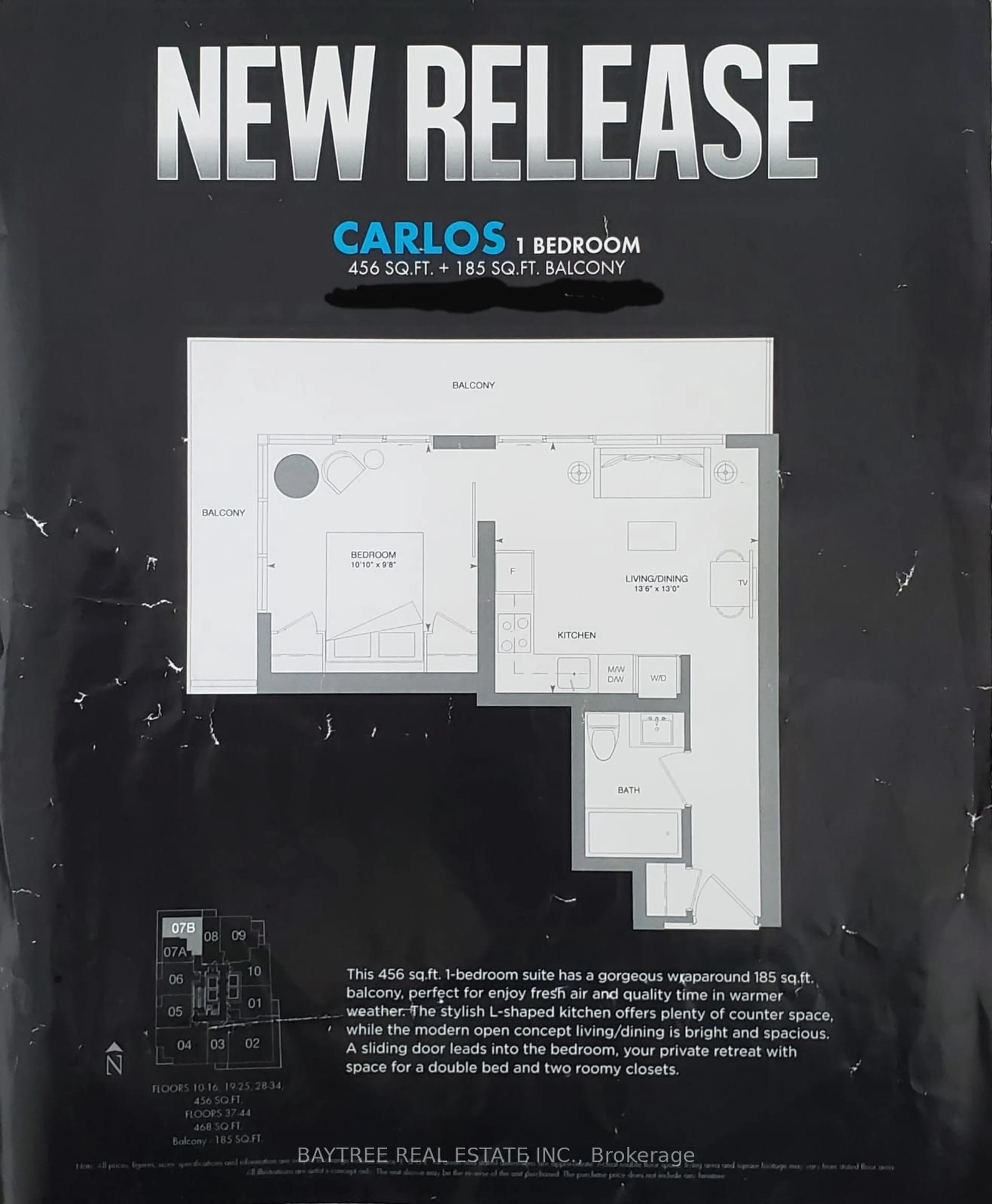 Floor plan for 115 Blue Jays Way #1509, Toronto Ontario M5V 0N4