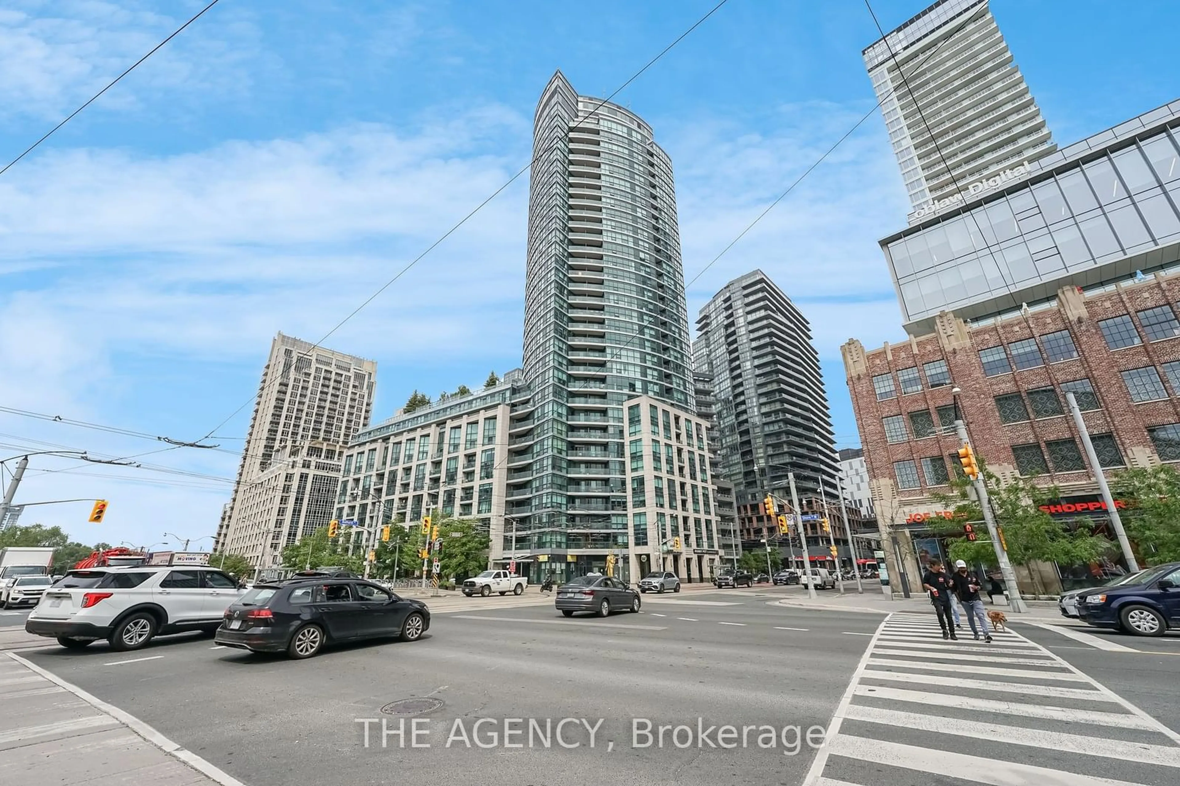 A pic from exterior of the house or condo, the street view for 600 Fleet St #2504, Toronto Ontario M5V 1B7