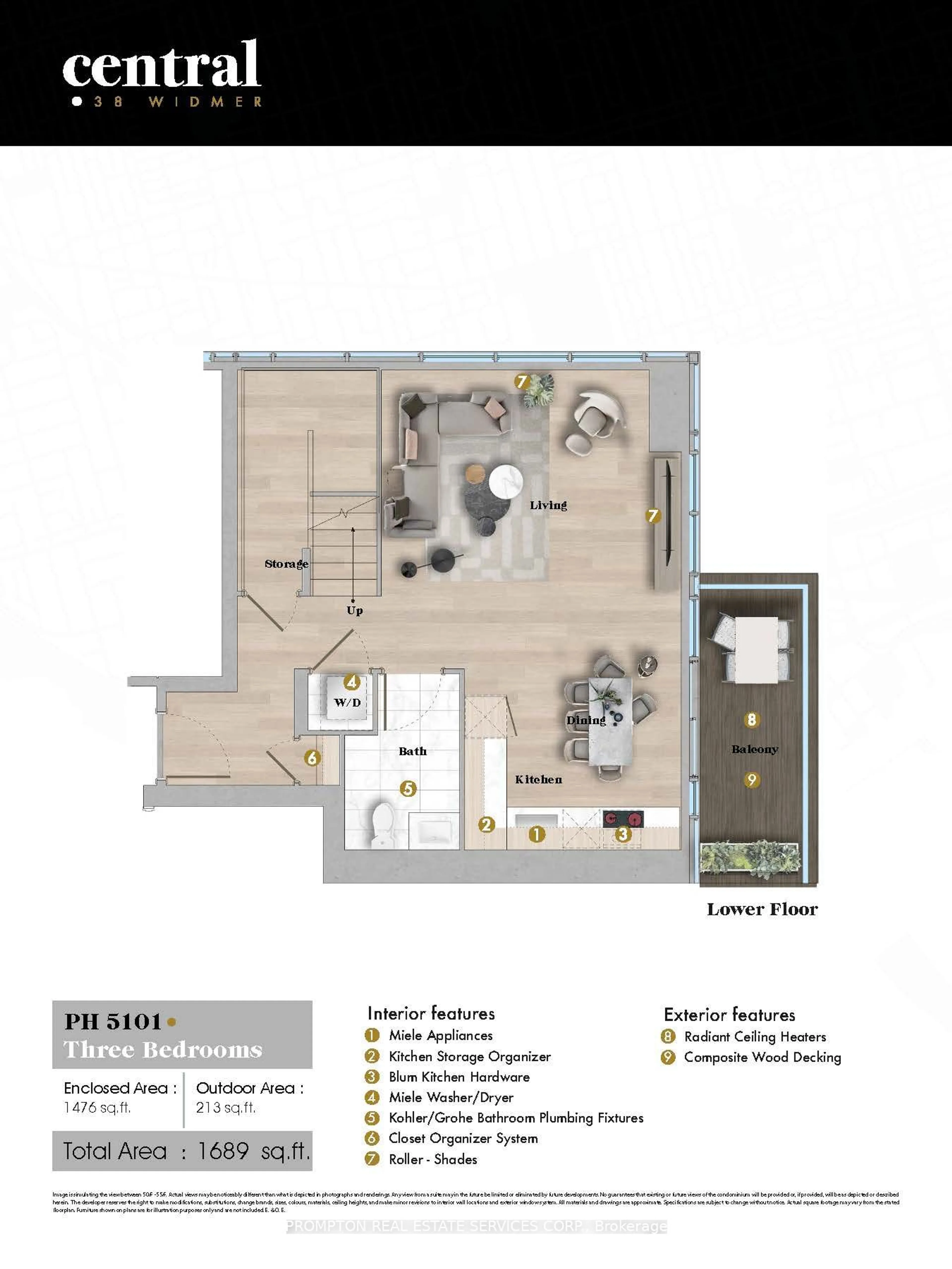 Floor plan for 38 Widmer St #PH 5101, Toronto Ontario M5V 0P7