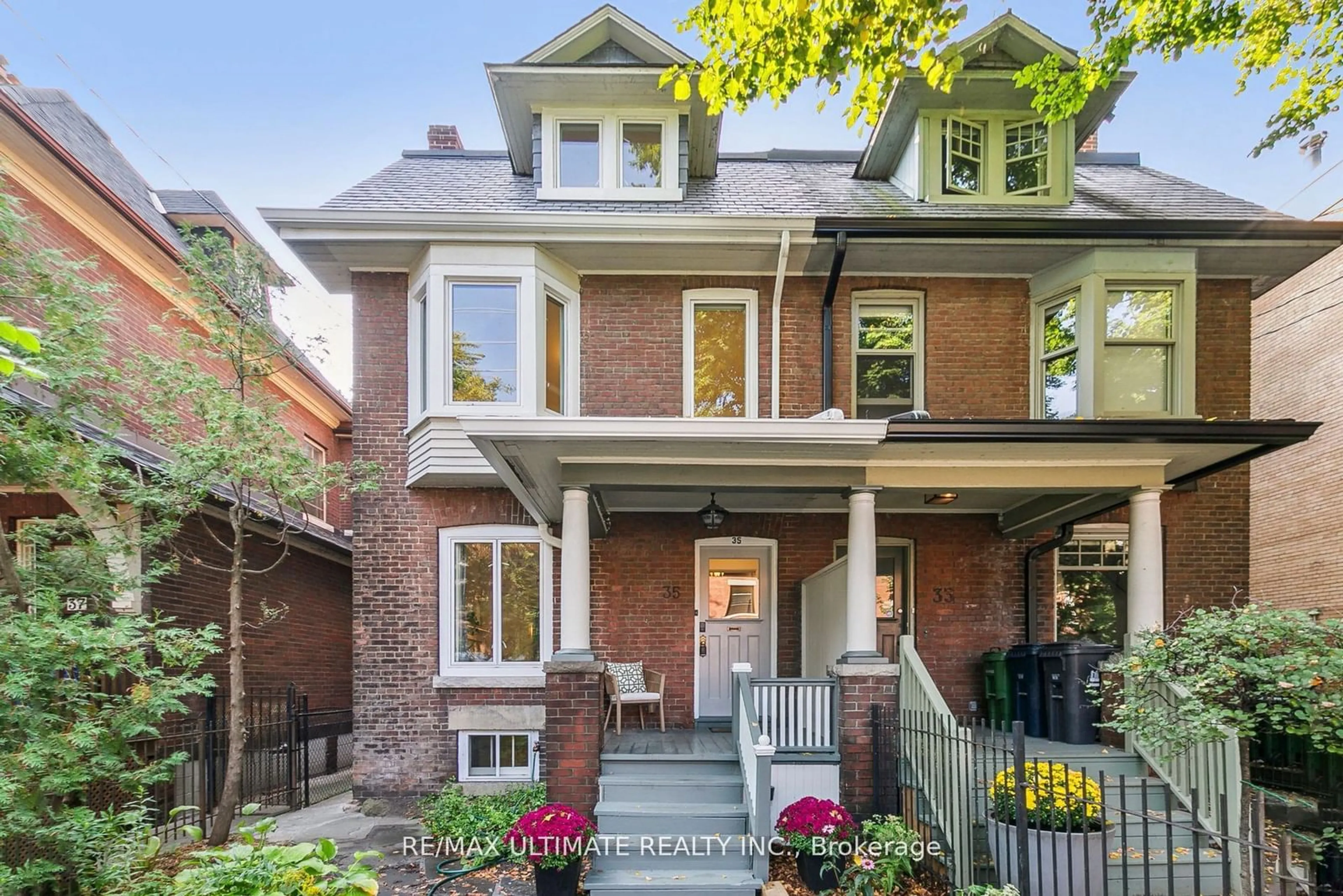 Home with brick exterior material for 35 Winchester St, Toronto Ontario M4X 1A6