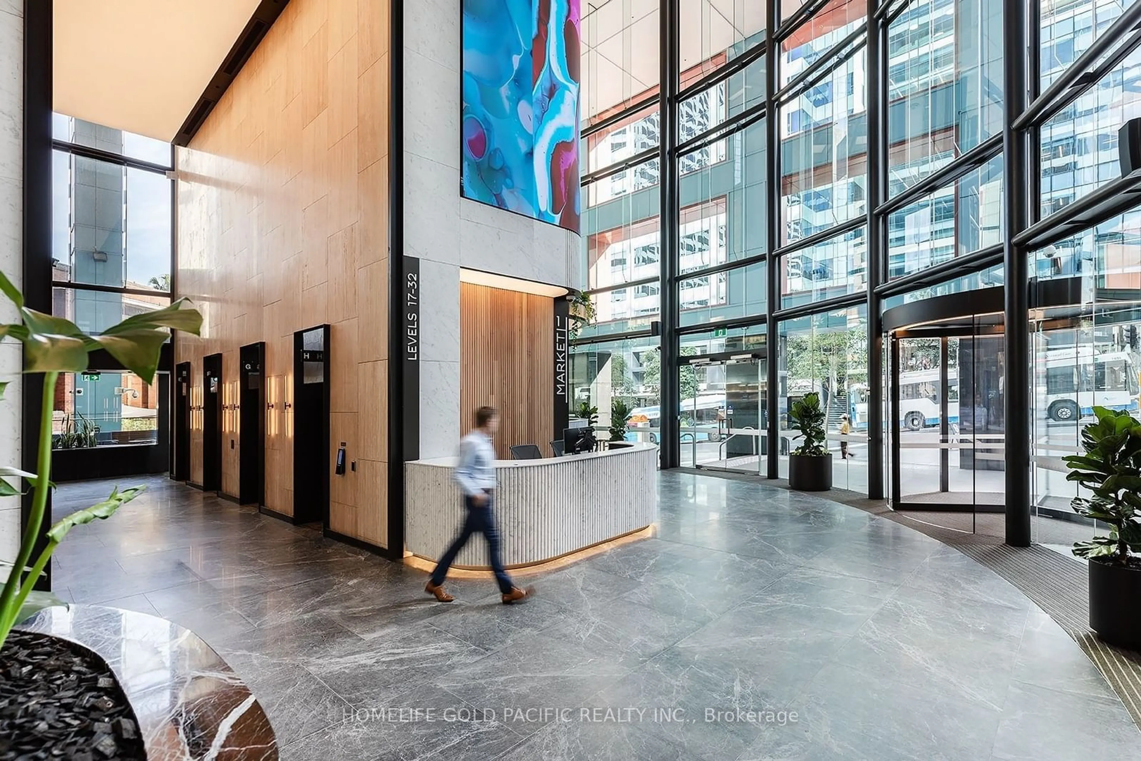 Indoor lobby for 1 Market St #3008, Toronto Ontario M5E 0A2