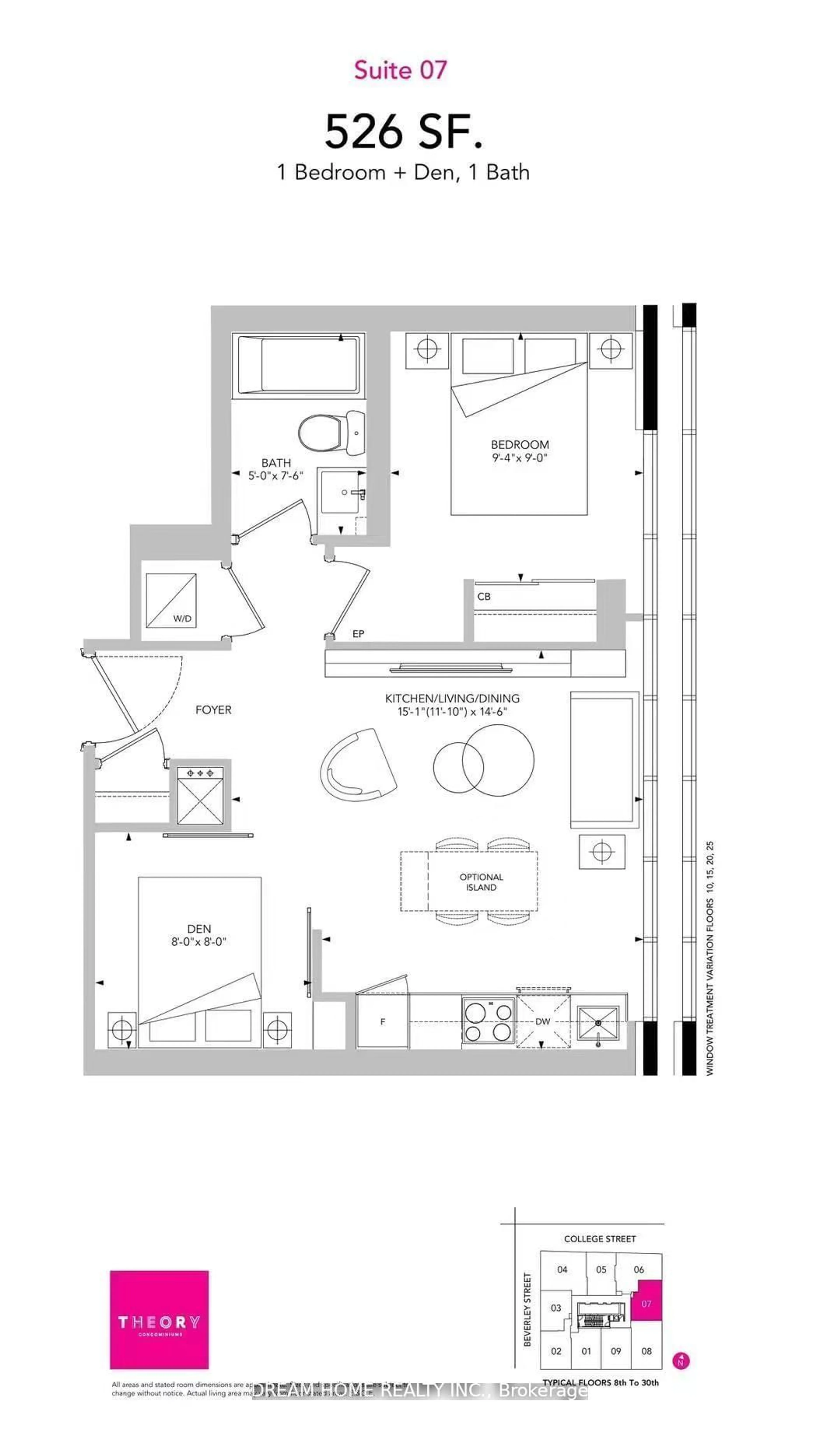 Floor plan for 203 College St #7, Toronto Ontario M5T 0C8