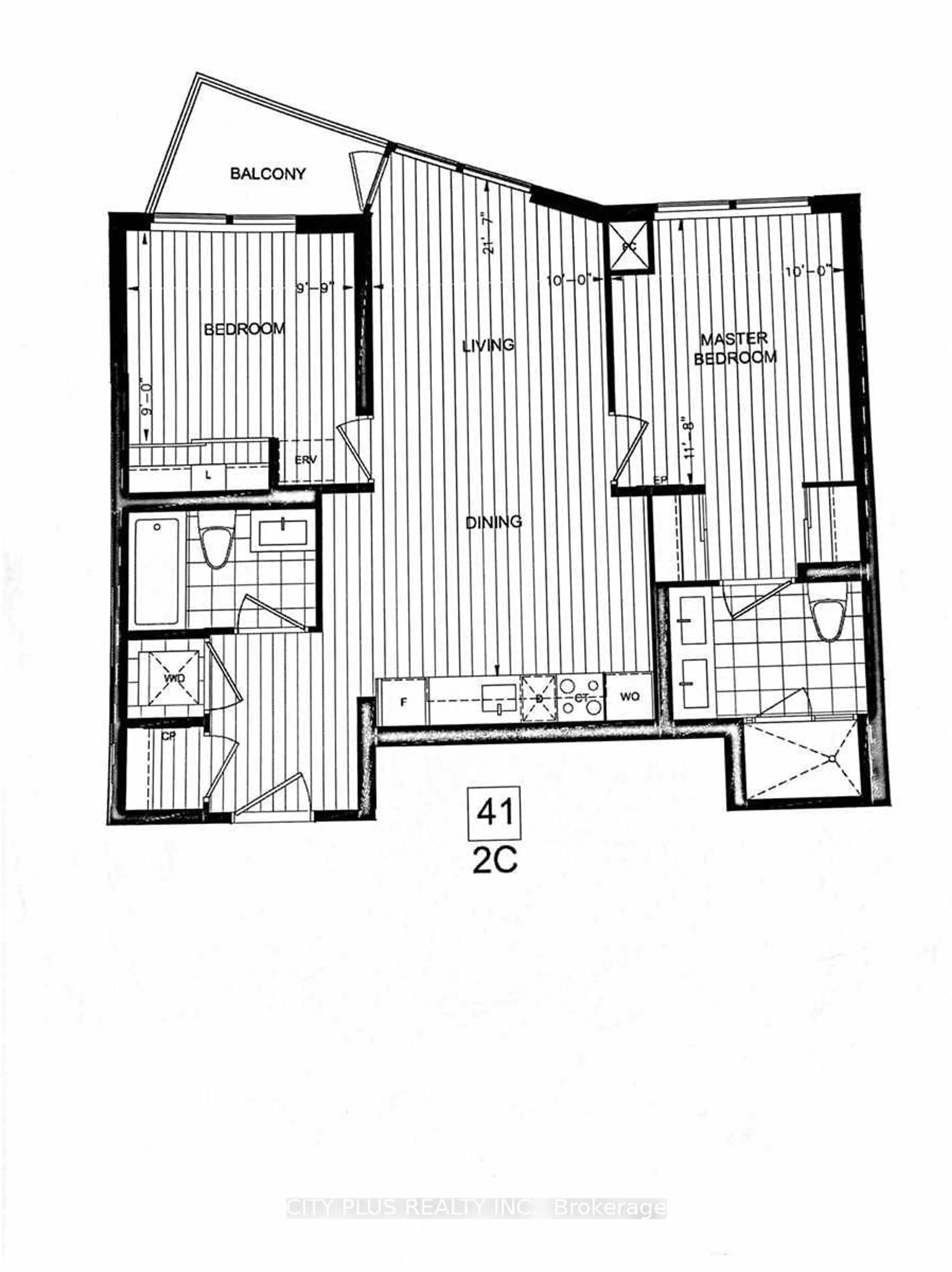 Floor plan for 15 Merchants' Wharf #841, Toronto Ontario M5A 0N8