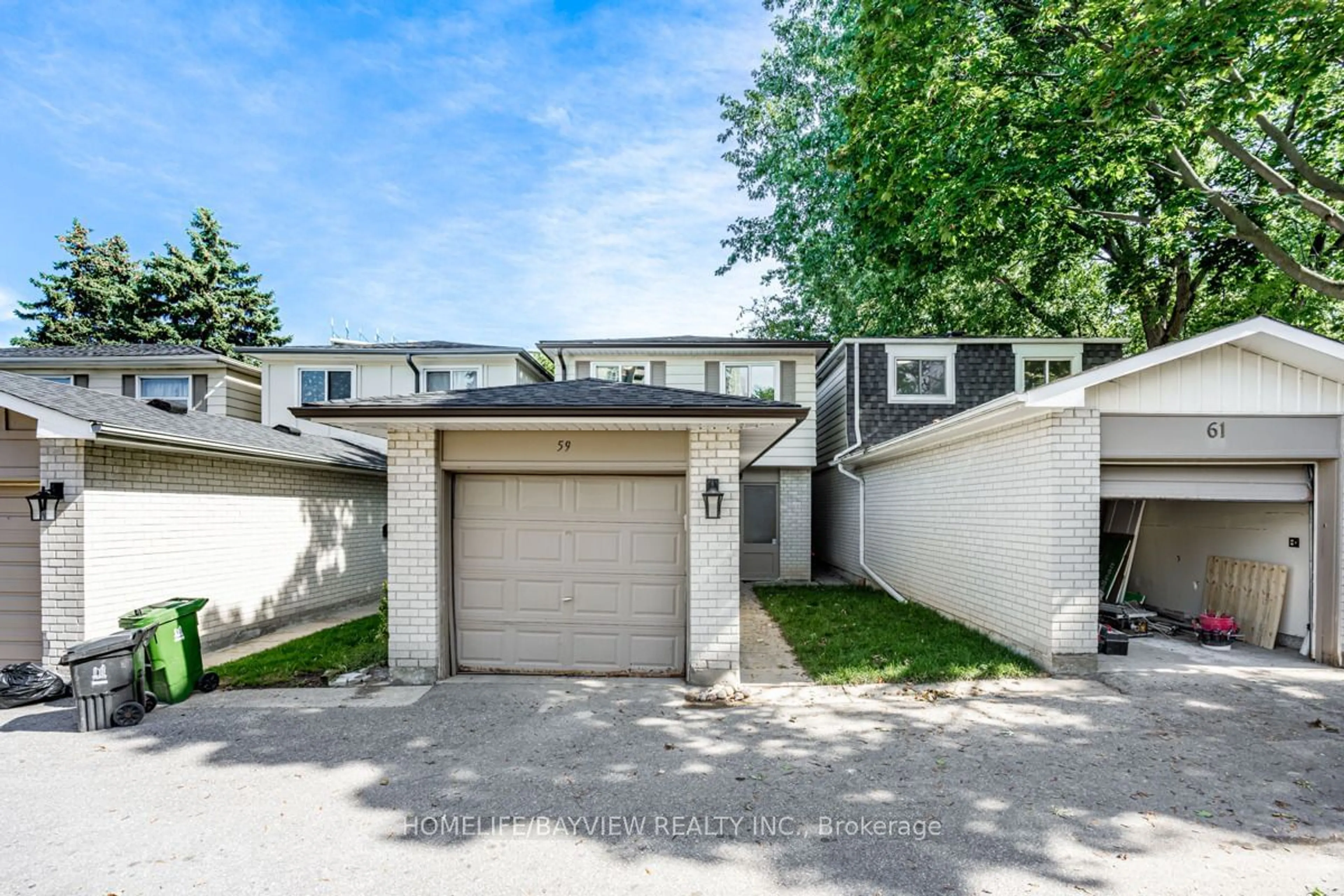 A pic from exterior of the house or condo, the street view for 59 Plum Tree Way, Toronto Ontario M2R 3J1