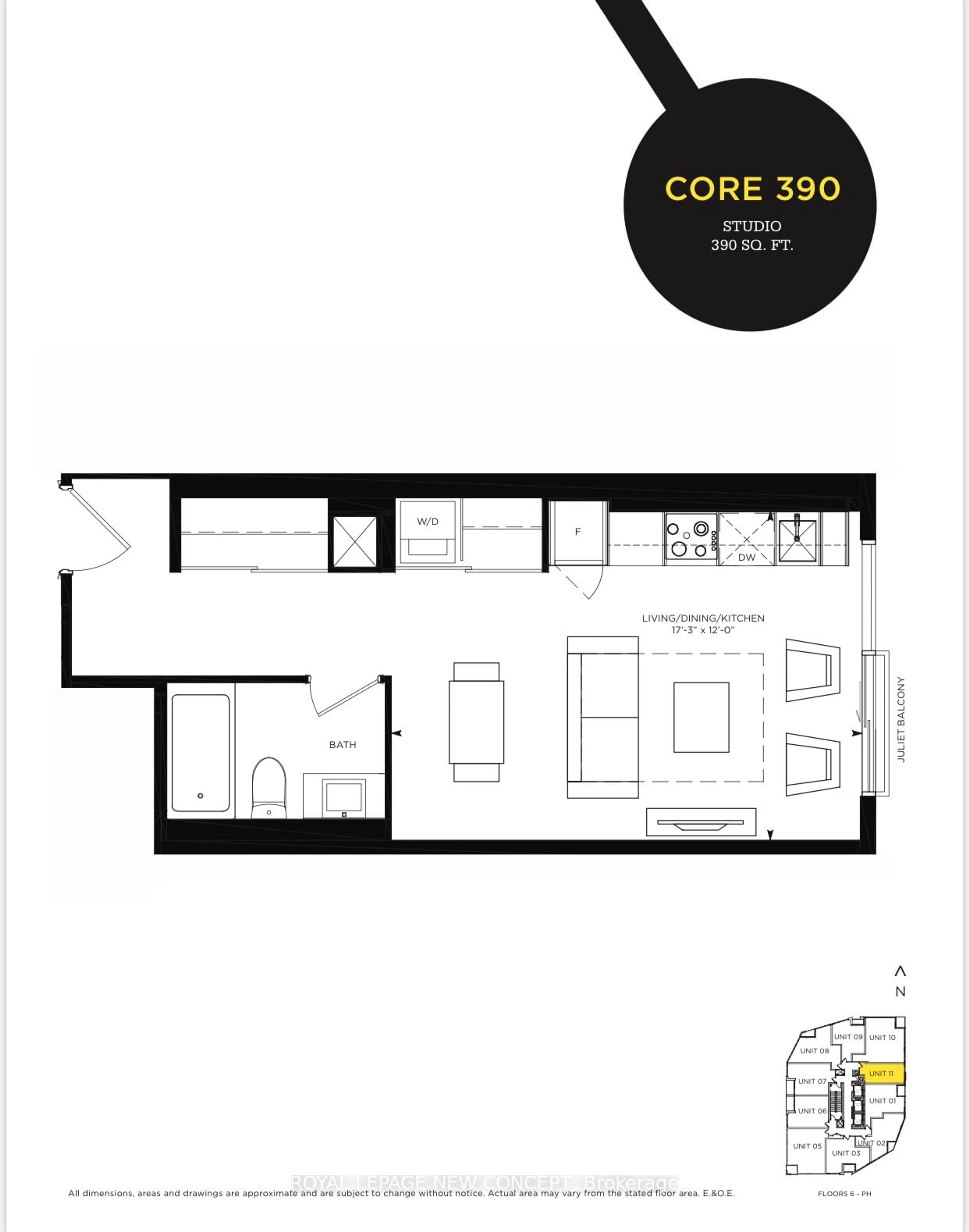 Floor plan for 68 Shuter St #1911, Toronto Ontario M3B 2T8