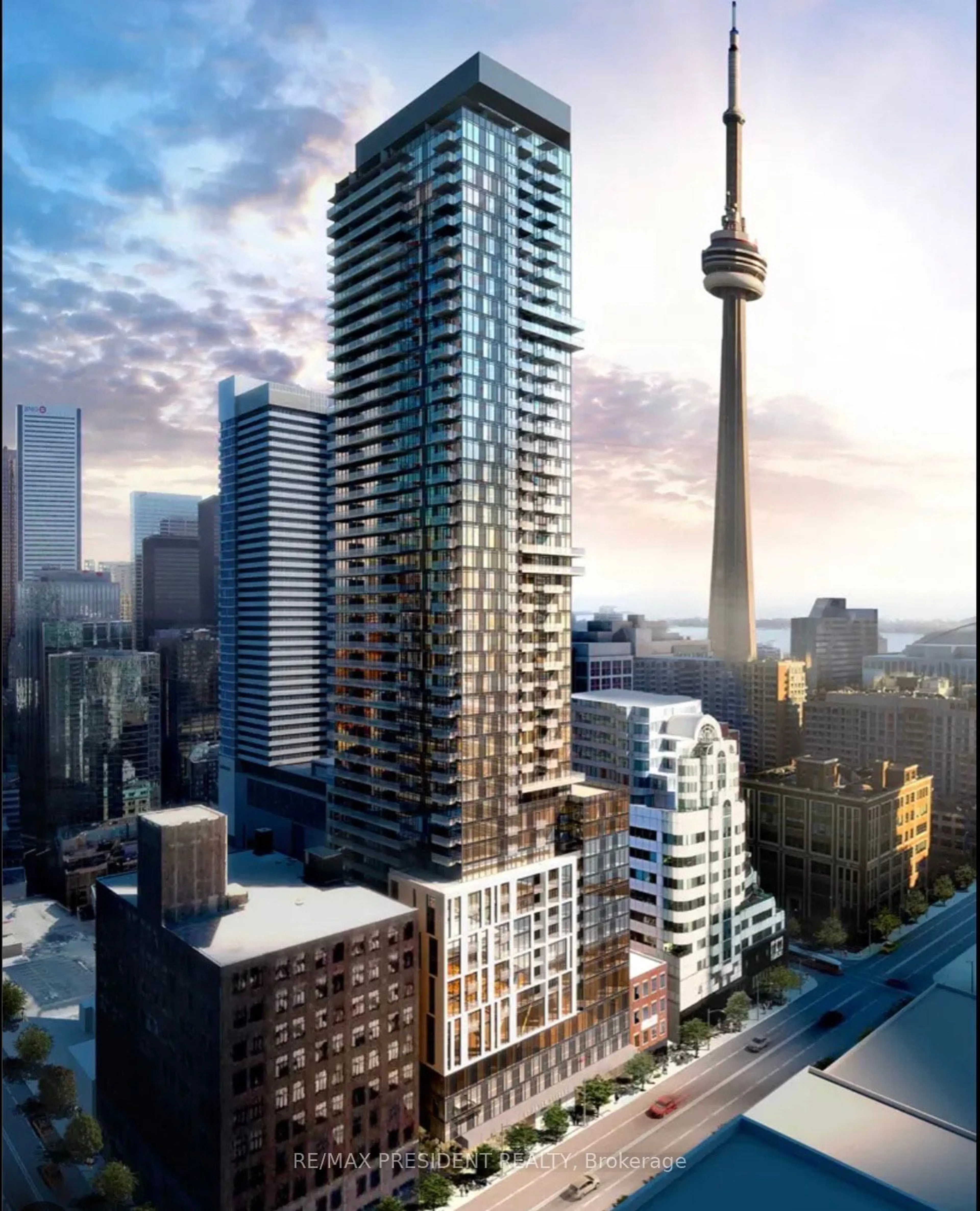 A pic from exterior of the house or condo, the view of city buildings for 87 Peter St #2707, Toronto Ontario M5V 0P1