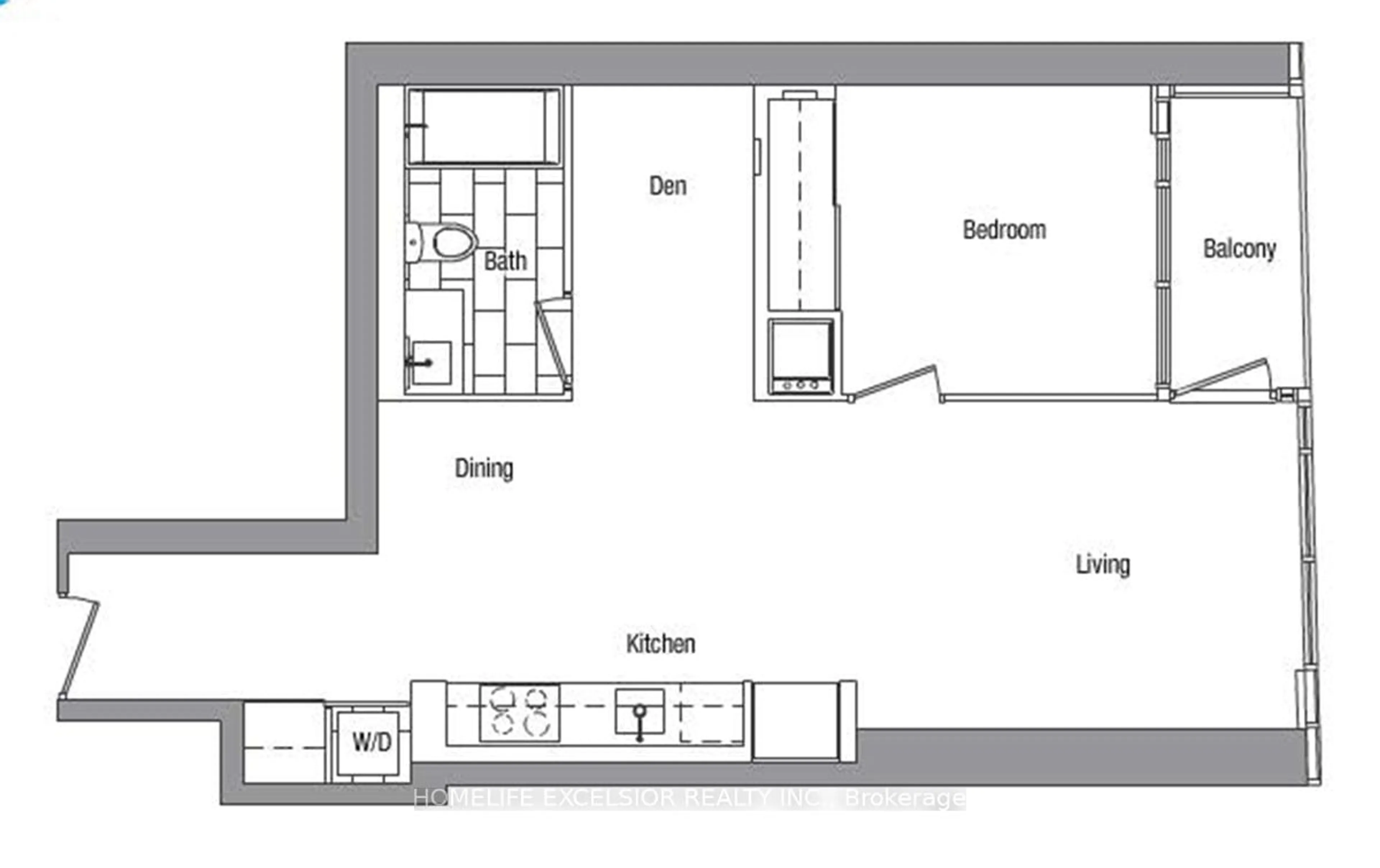 Floor plan for 75 Queens Wharf Rd #1006, Toronto Ontario M5V 0J8