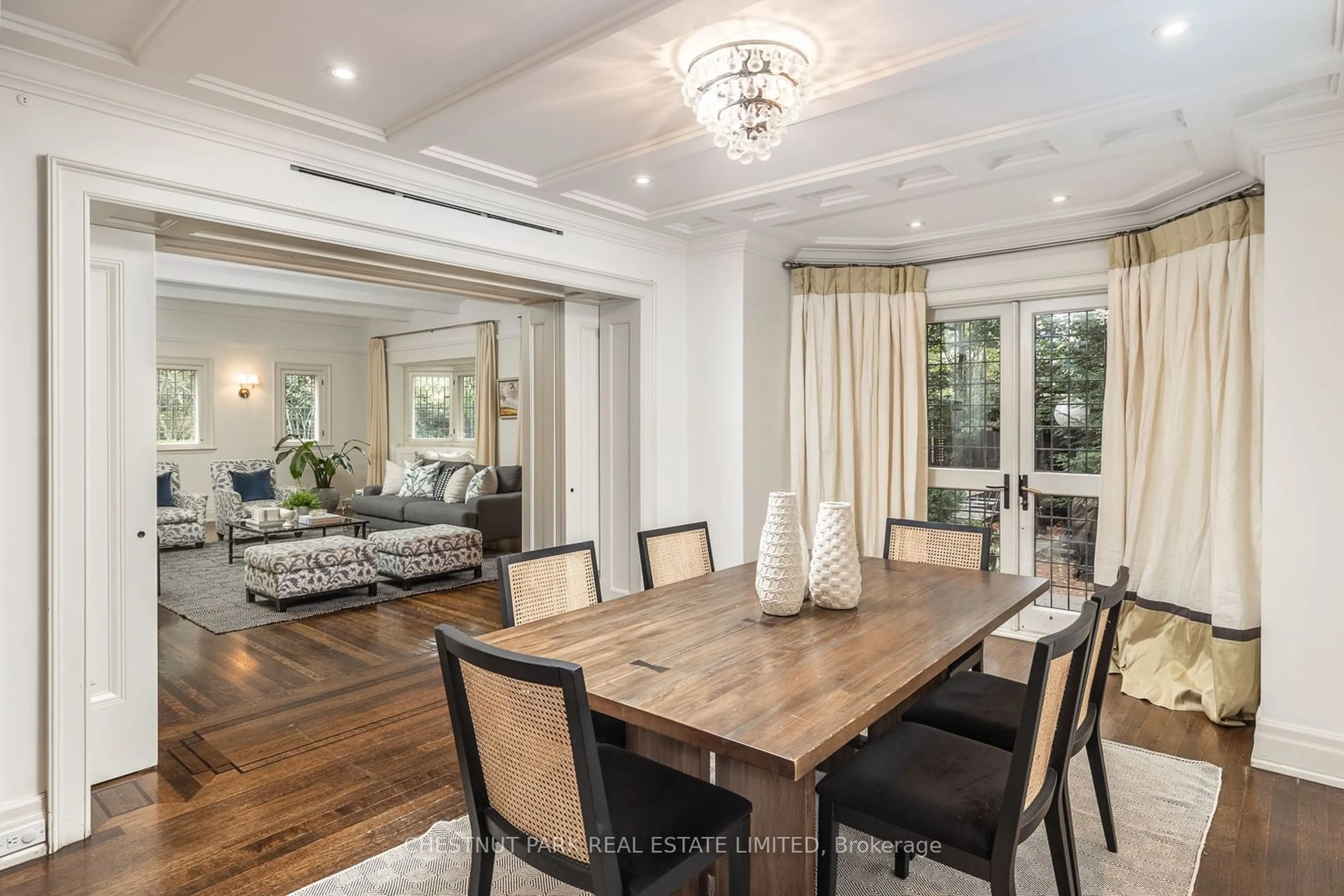 Dining room, wood floors, cottage for 77 Chestnut Park Rd, Toronto Ontario M4W 1W7