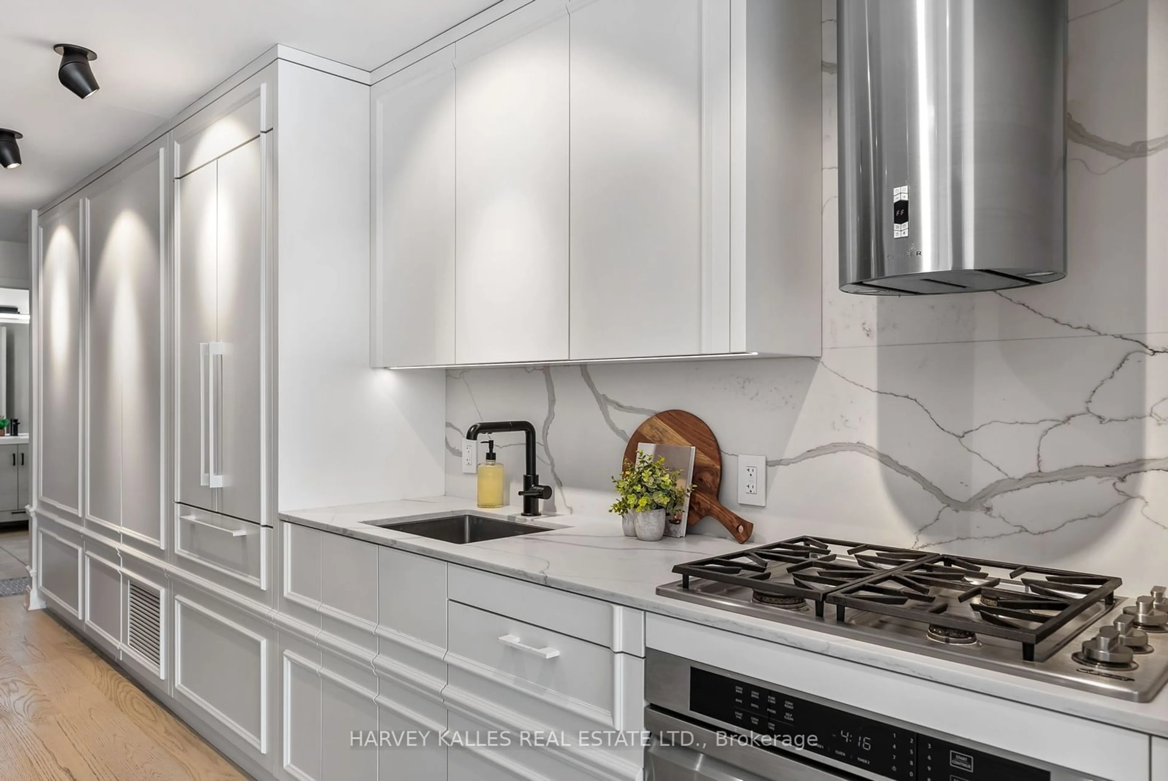 Contemporary kitchen, wood floors, mountain for 205 Manning Ave #104, Toronto Ontario M6J 0E2