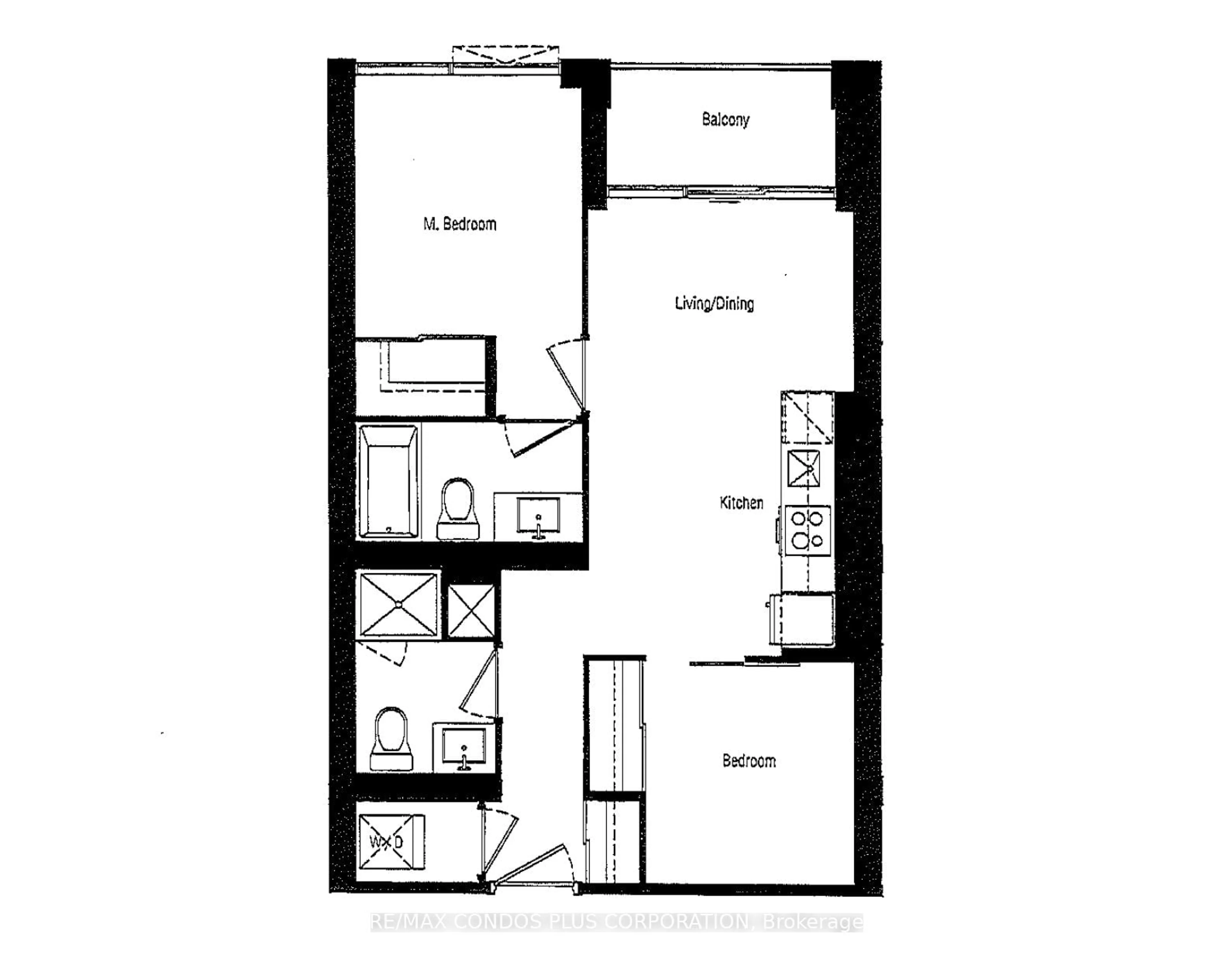 Floor plan for 5 Defries St #420, Toronto Ontario M5A 0W7