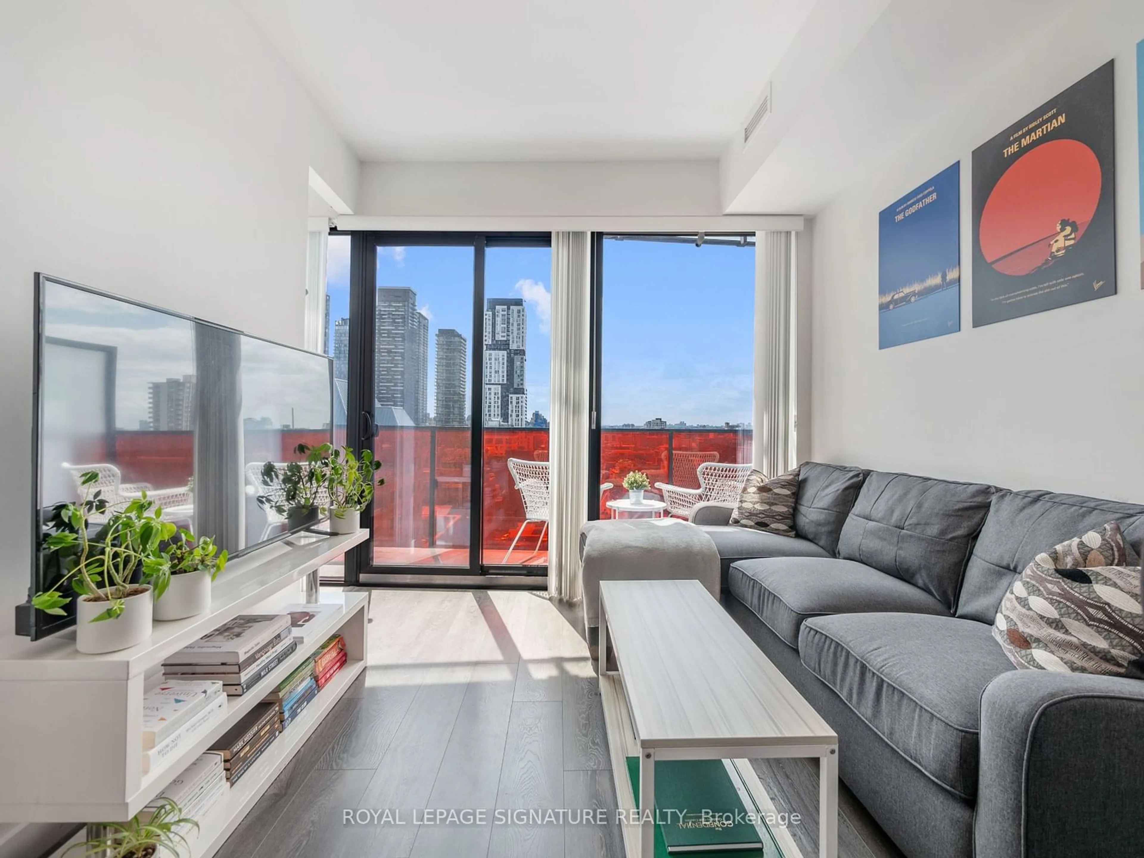 Balcony in the apartment for 215 Queen St #1302, Toronto Ontario M5V 0P5