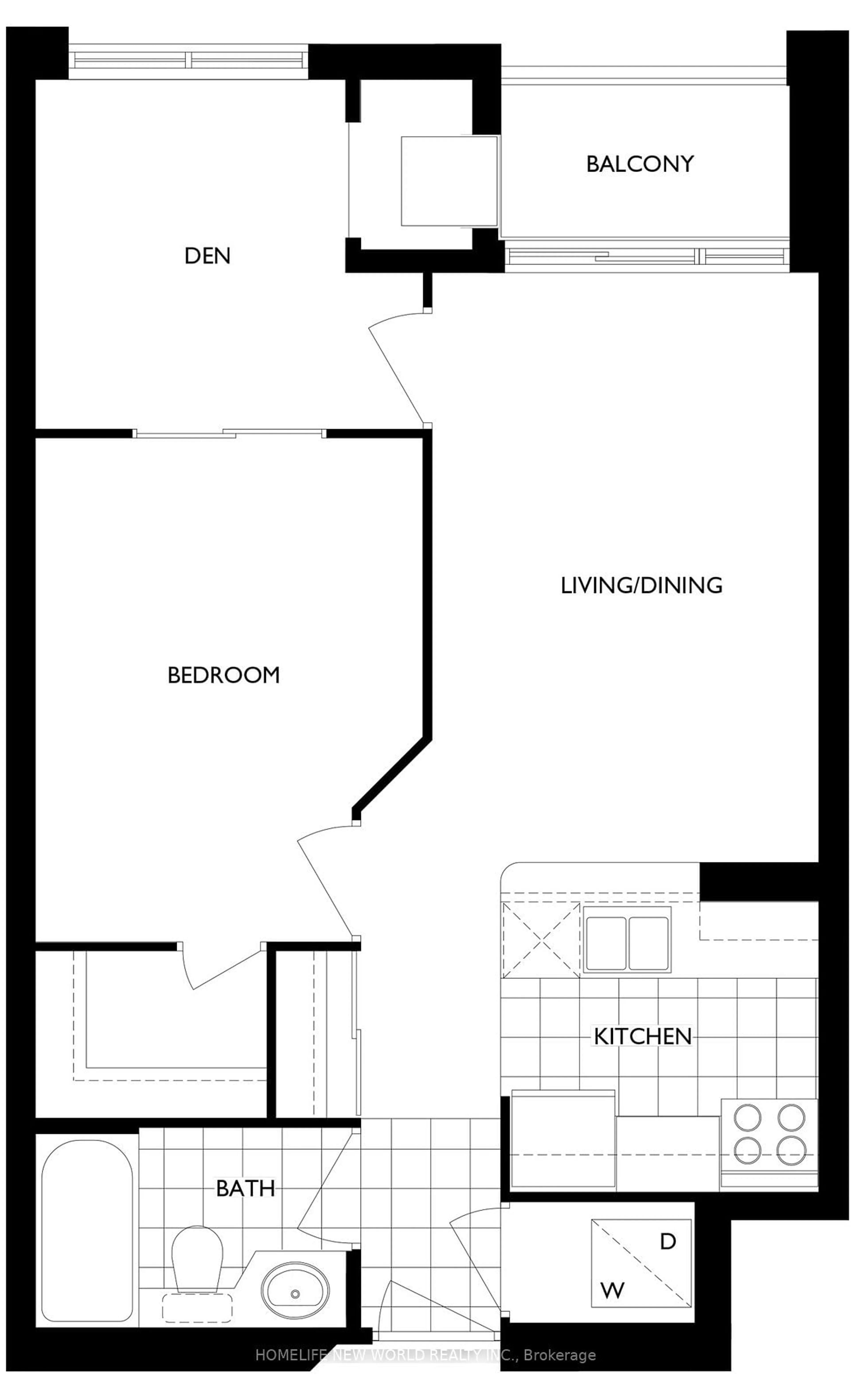 Floor plan for 31 Bales Ave #2103, Toronto Ontario M2N 7L6