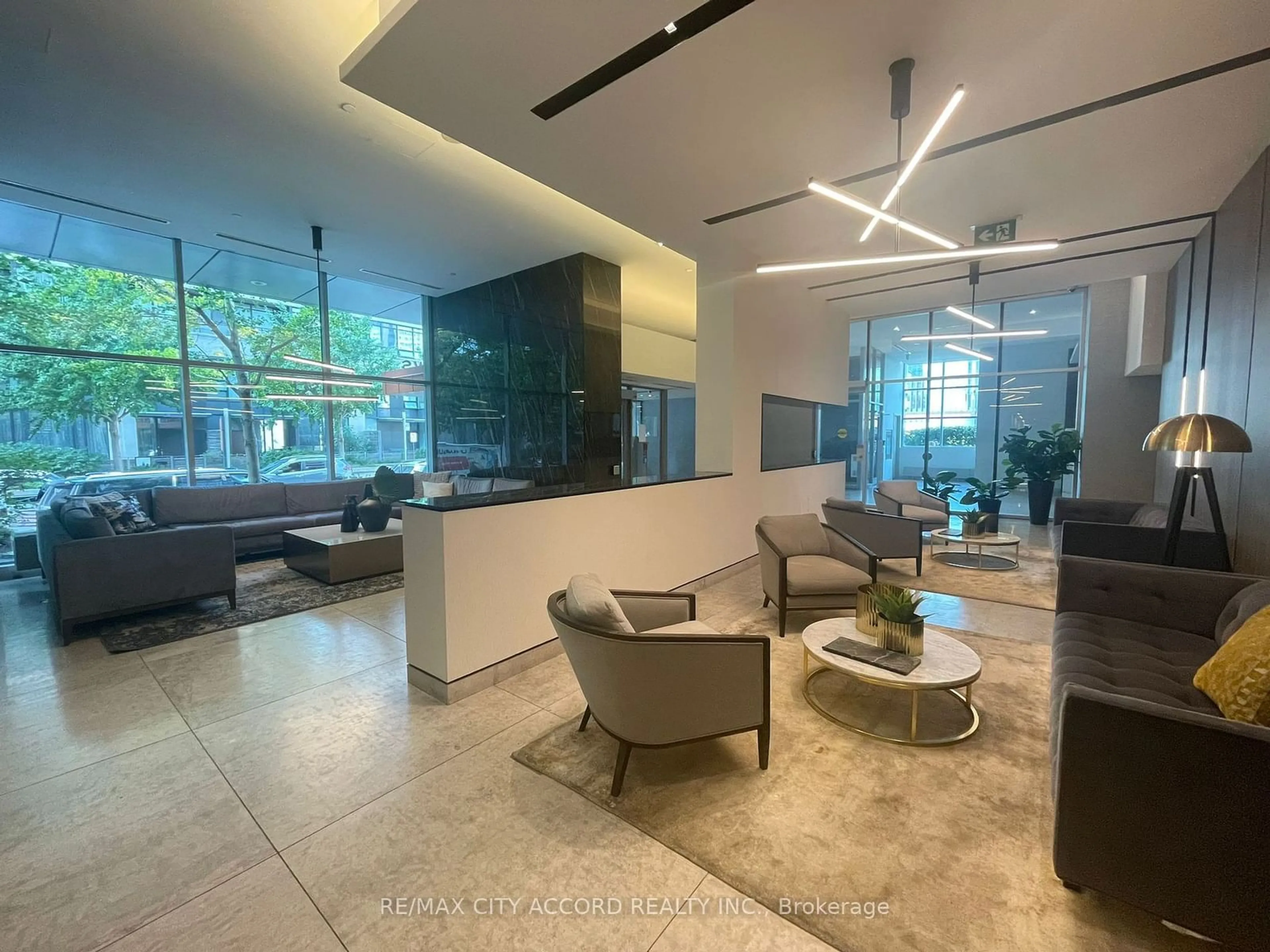 Indoor lobby, ceramic floors for 25 Telegram Mews #203, Toronto Ontario M5V 3Z1