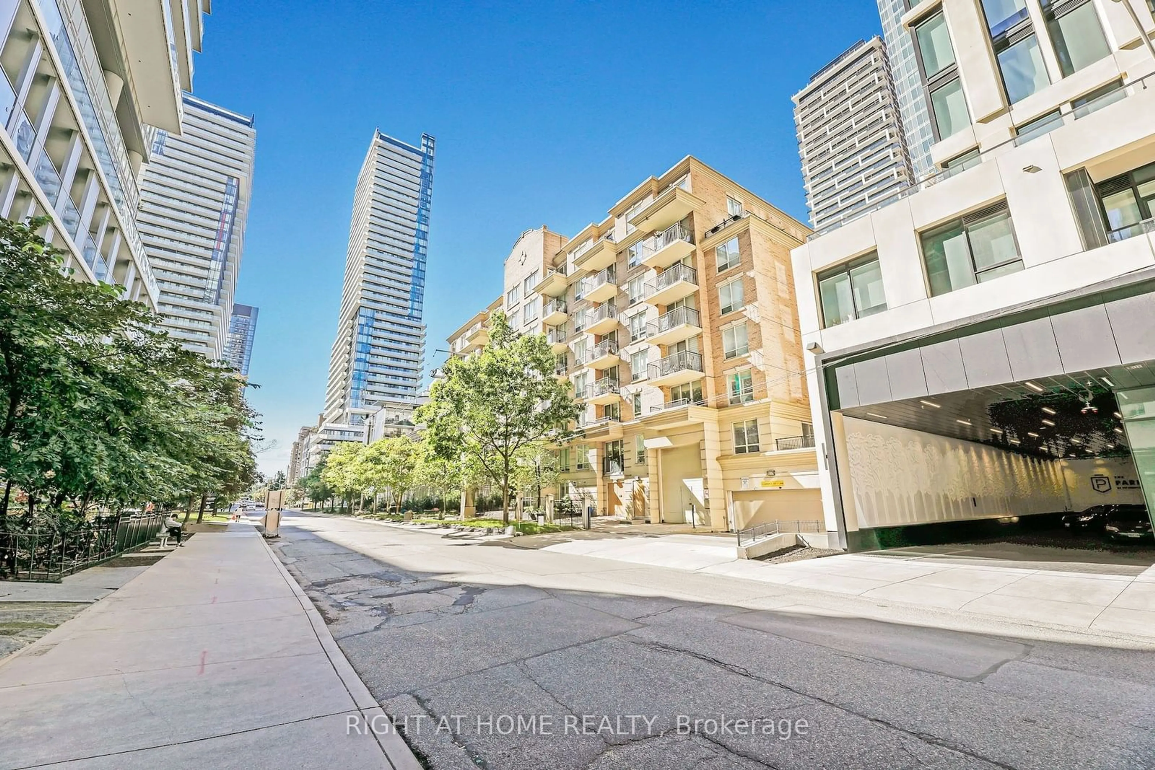 A pic from exterior of the house or condo, the street view for 188 Redpath Ave #601, Toronto Ontario M4P 3J2