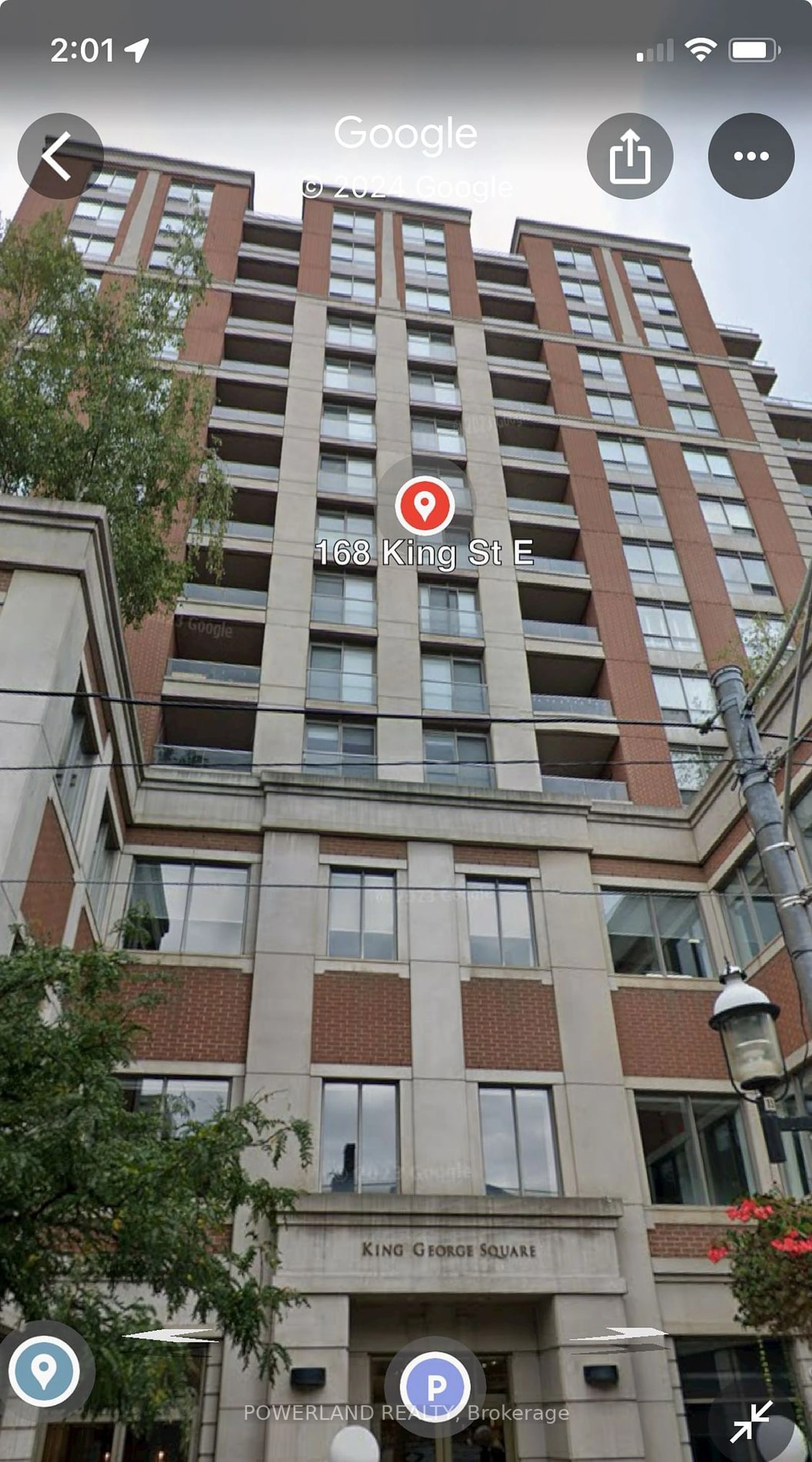 A pic from exterior of the house or condo, the front or back of building for 168 King St #603, Toronto Ontario M5A 4S4