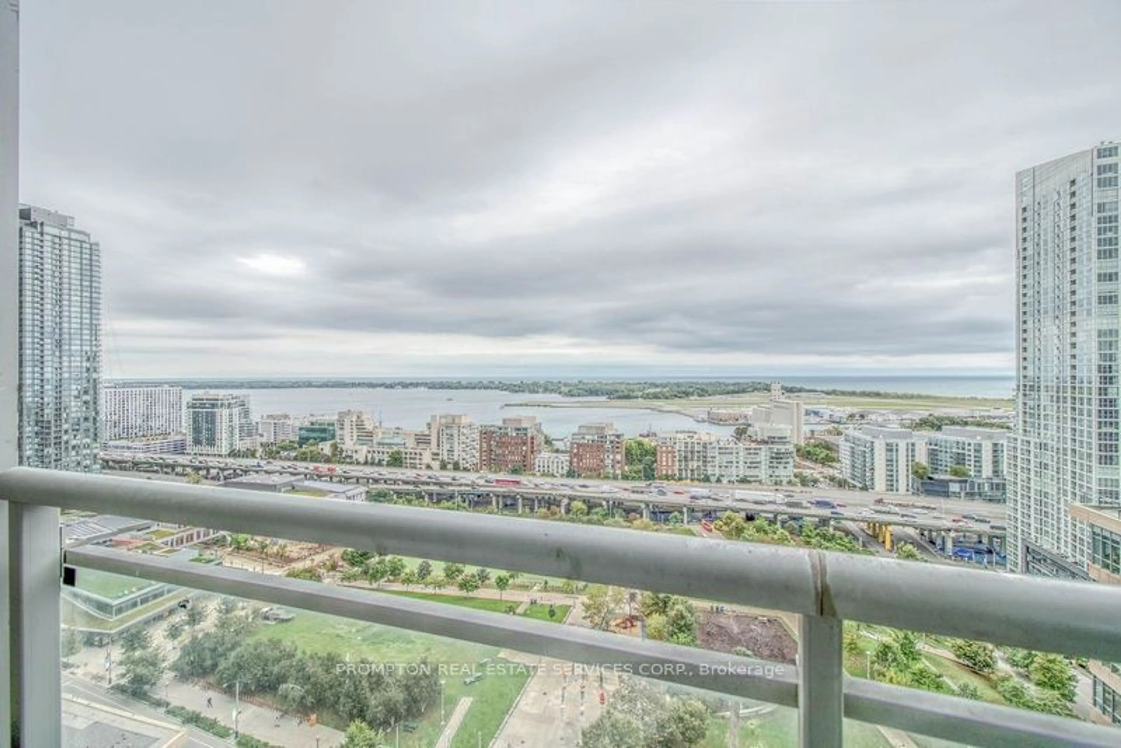 Balcony in the apartment, water/lake/river/ocean view for 21 Iceboat Terr #2608, Toronto Ontario M5V 4A9