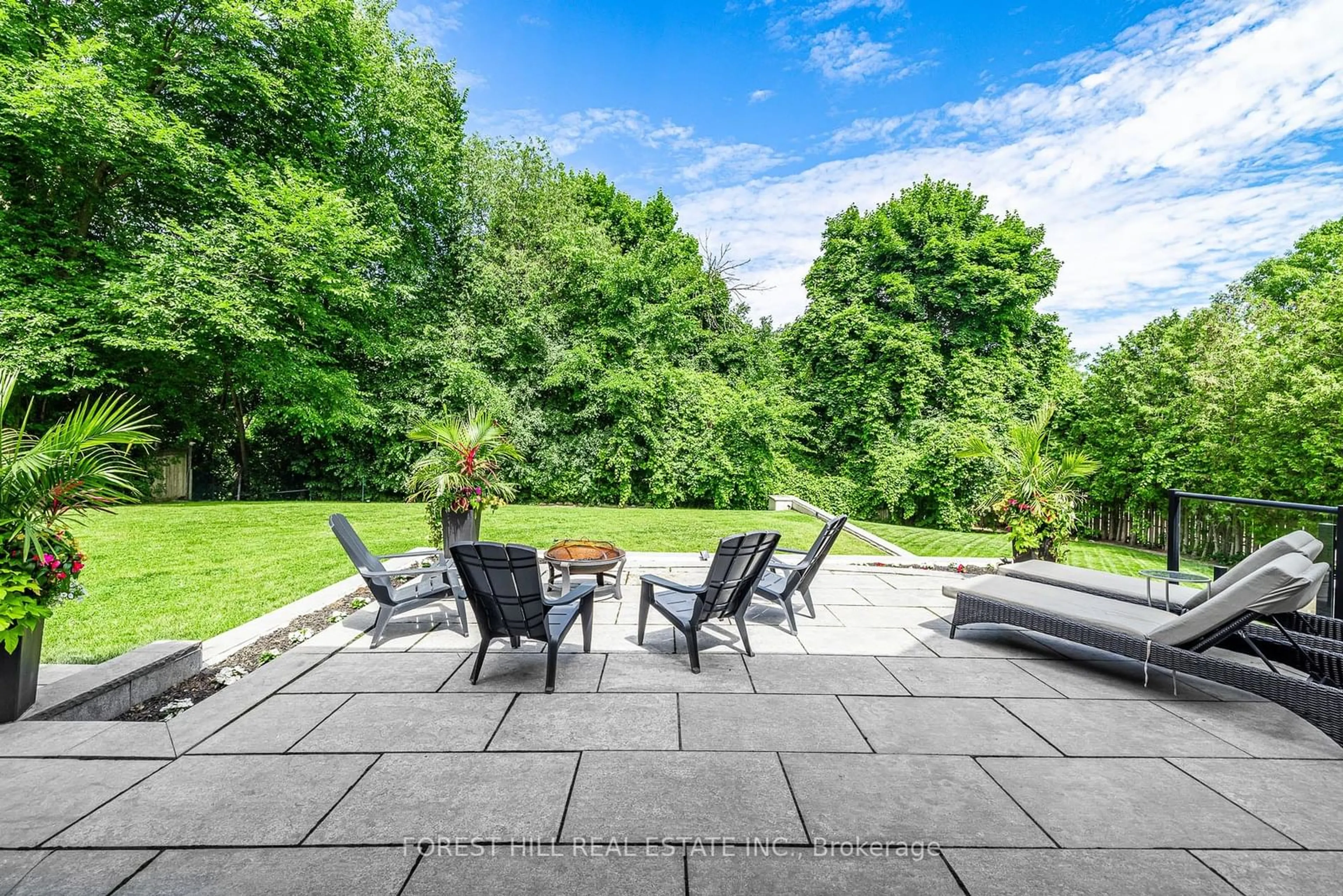 Patio, the fenced backyard for 52 Fifeshire Rd, Toronto Ontario M2L 2G6