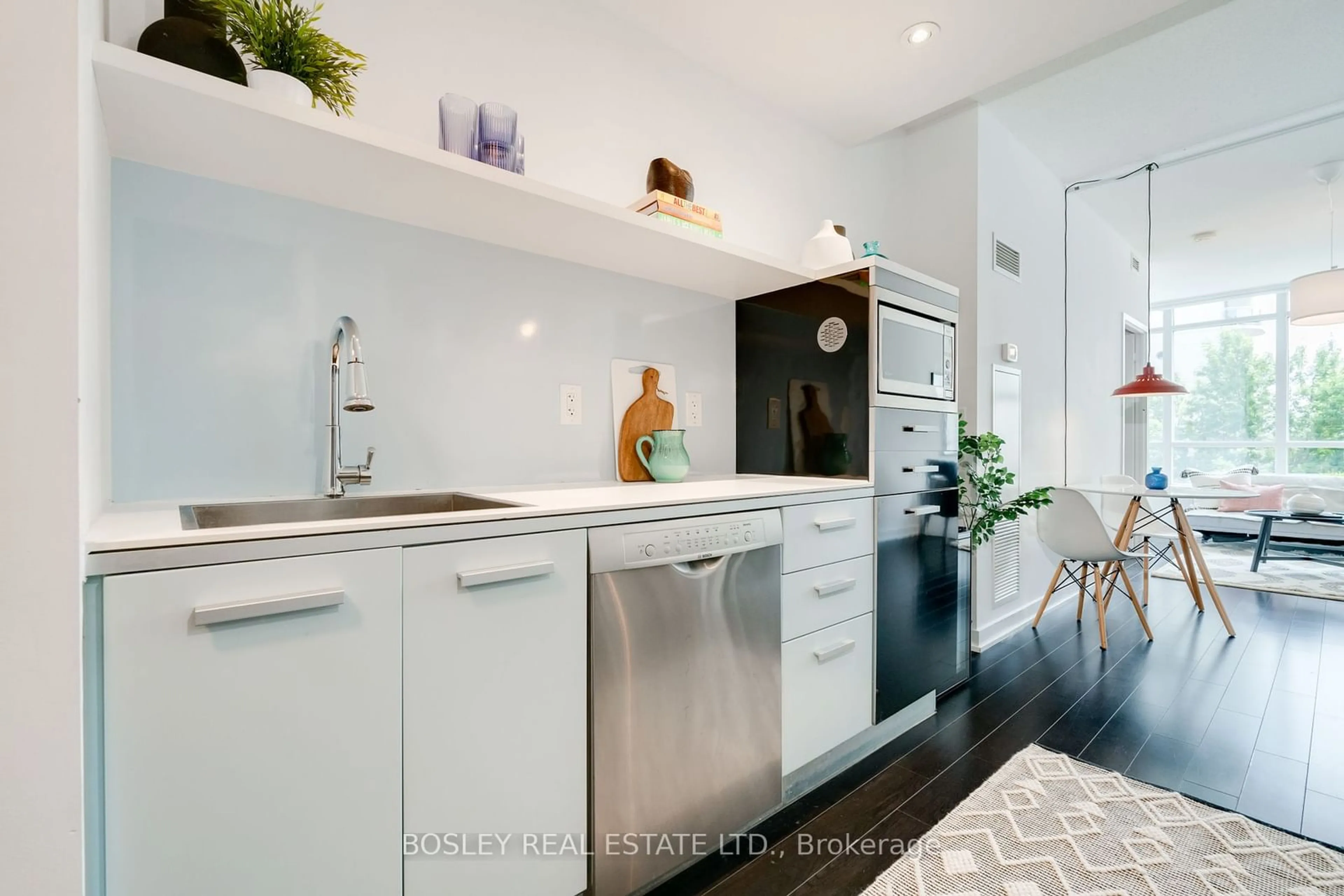 Contemporary kitchen, ceramic/tile floor for 38 Dan Leckie Way #316, Toronto Ontario M5V 2V6